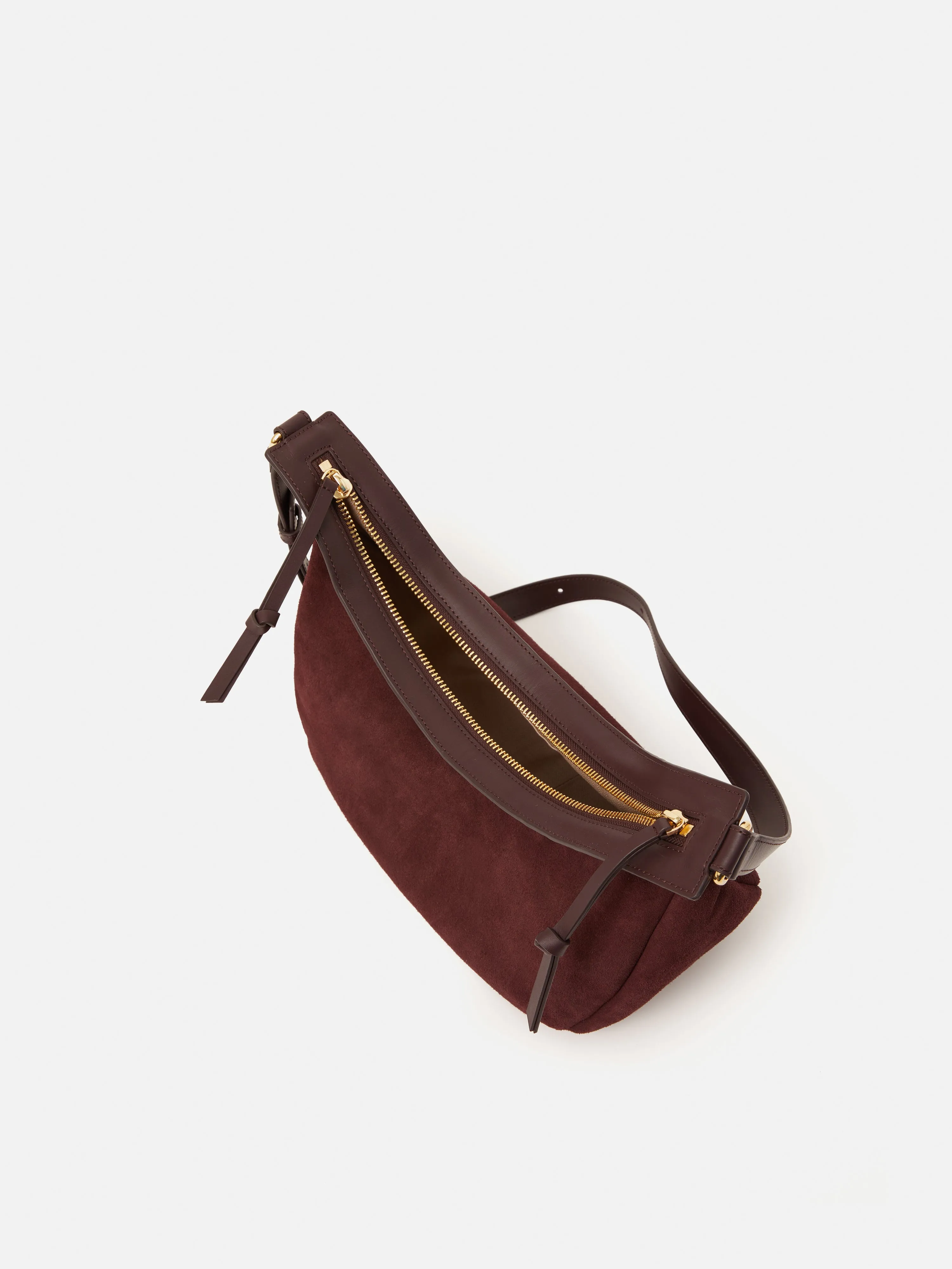 Melbury Soft Suede Bag | Port sold by Jigsaw product image thumbnail 4