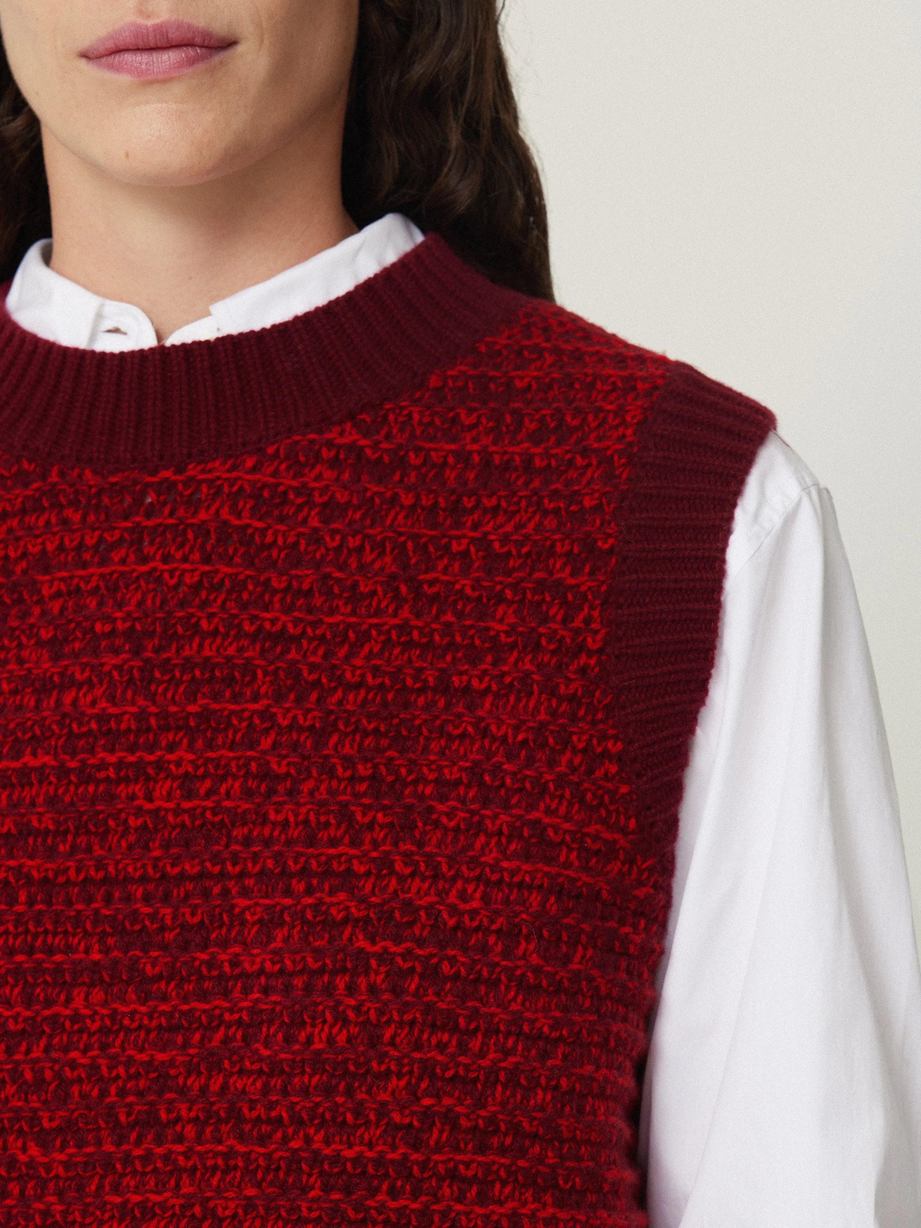 Perdi Knitted Tank | Red sold by Jigsaw product image thumbnail 5