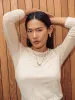 Layered 2-in-1 Top | Cream sold by Jigsaw