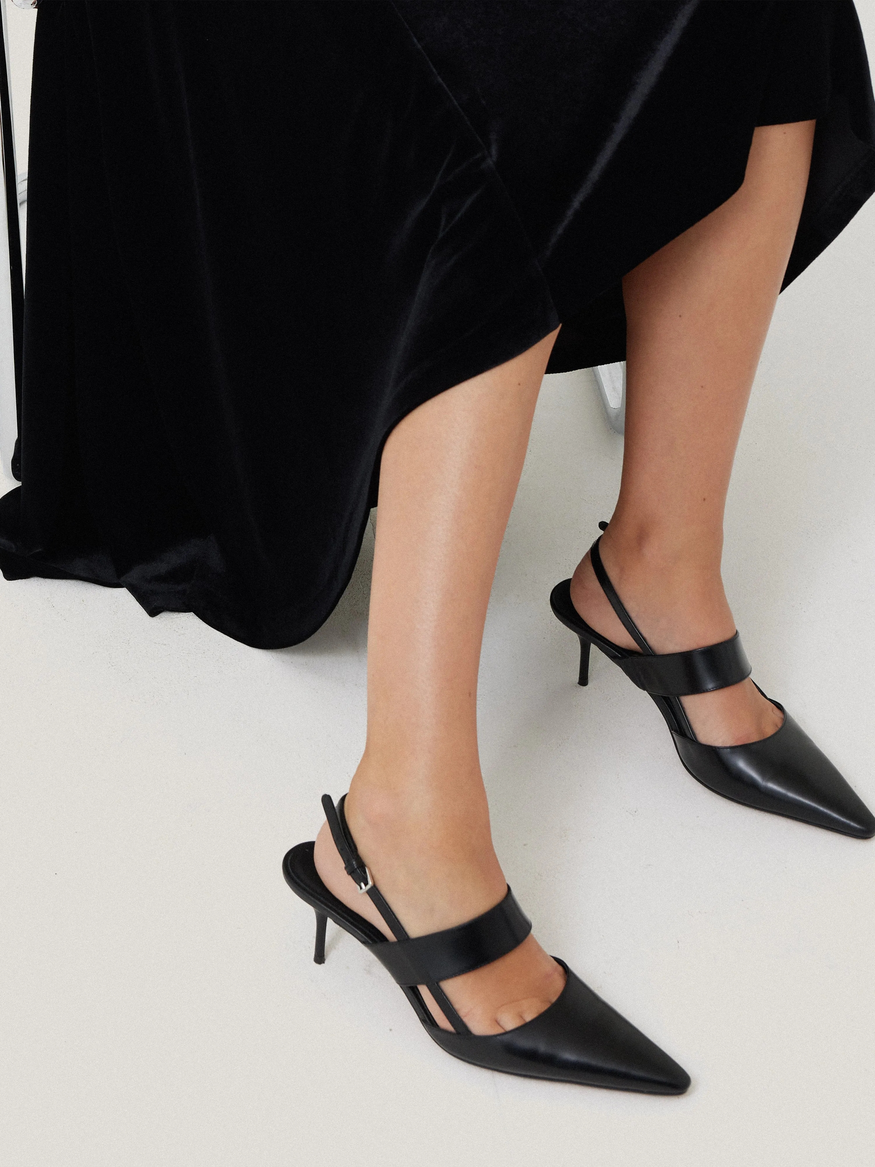 Velvet Ruched Dress | Black sold by Jigsaw product image thumbnail 4