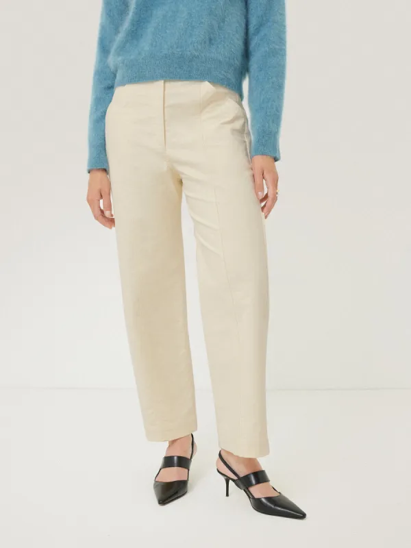 Hatton Cropped Trouser | Cream sold by Jigsaw