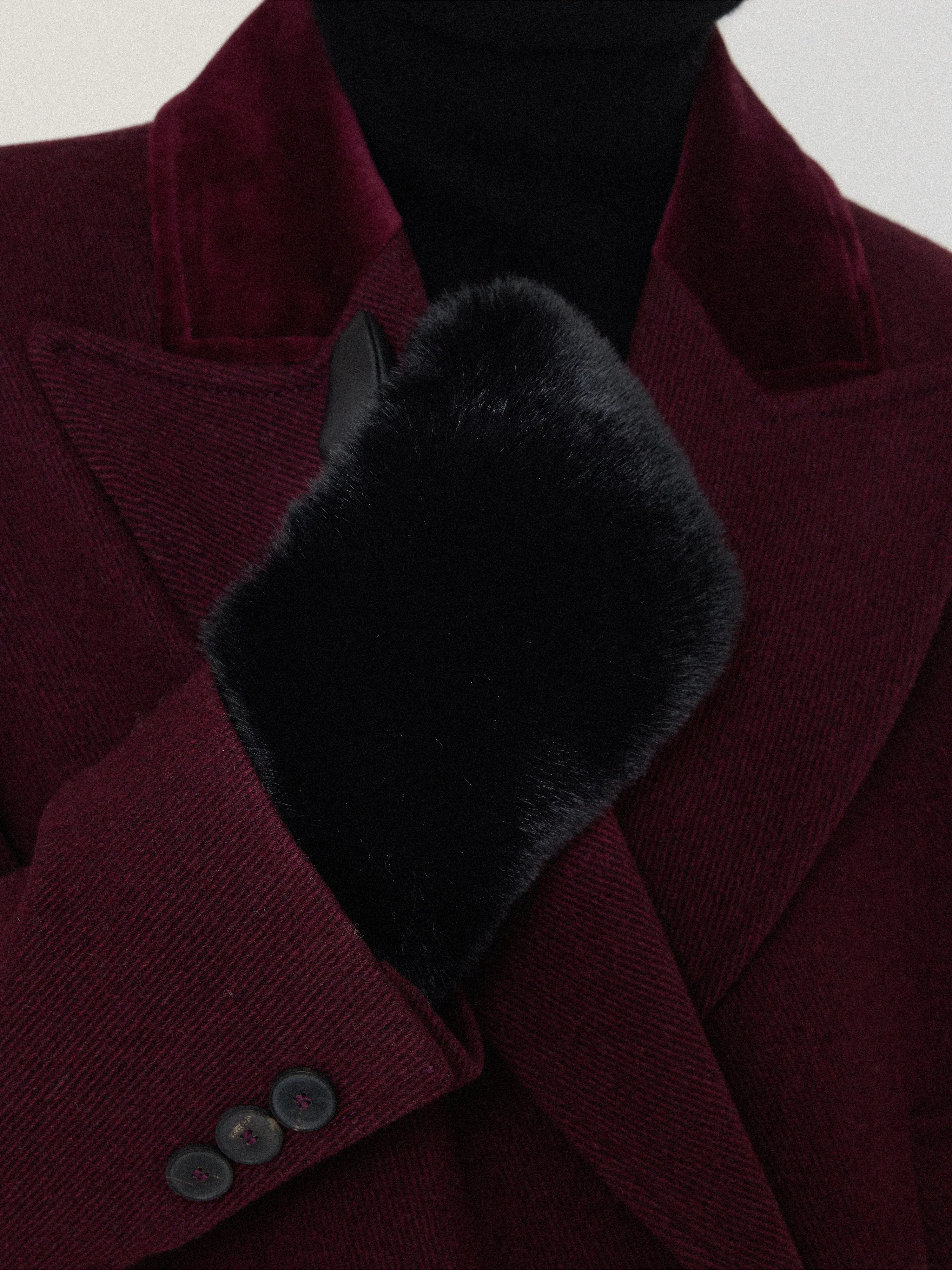 Faux Fur Leather Mitten | Black sold by Jigsaw product image thumbnail 4