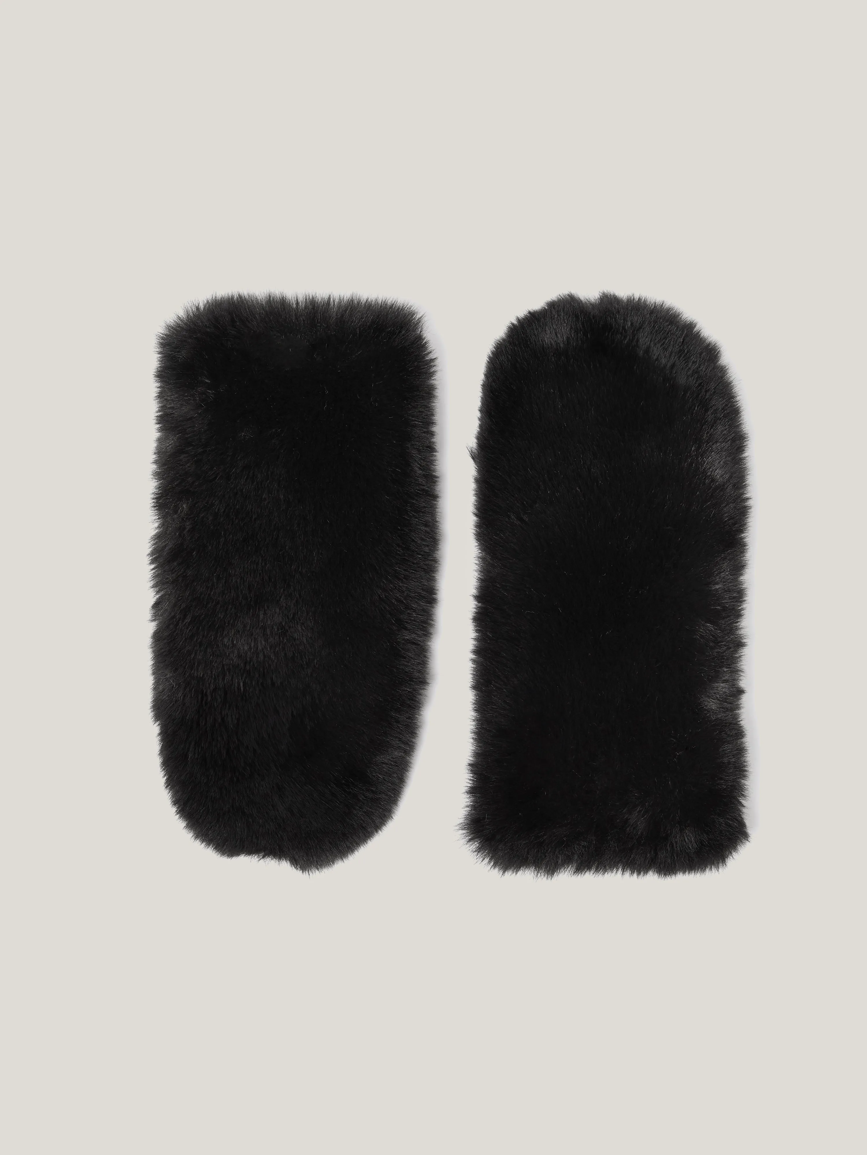 Faux Fur Leather Mitten | Black sold by Jigsaw product image thumbnail 5