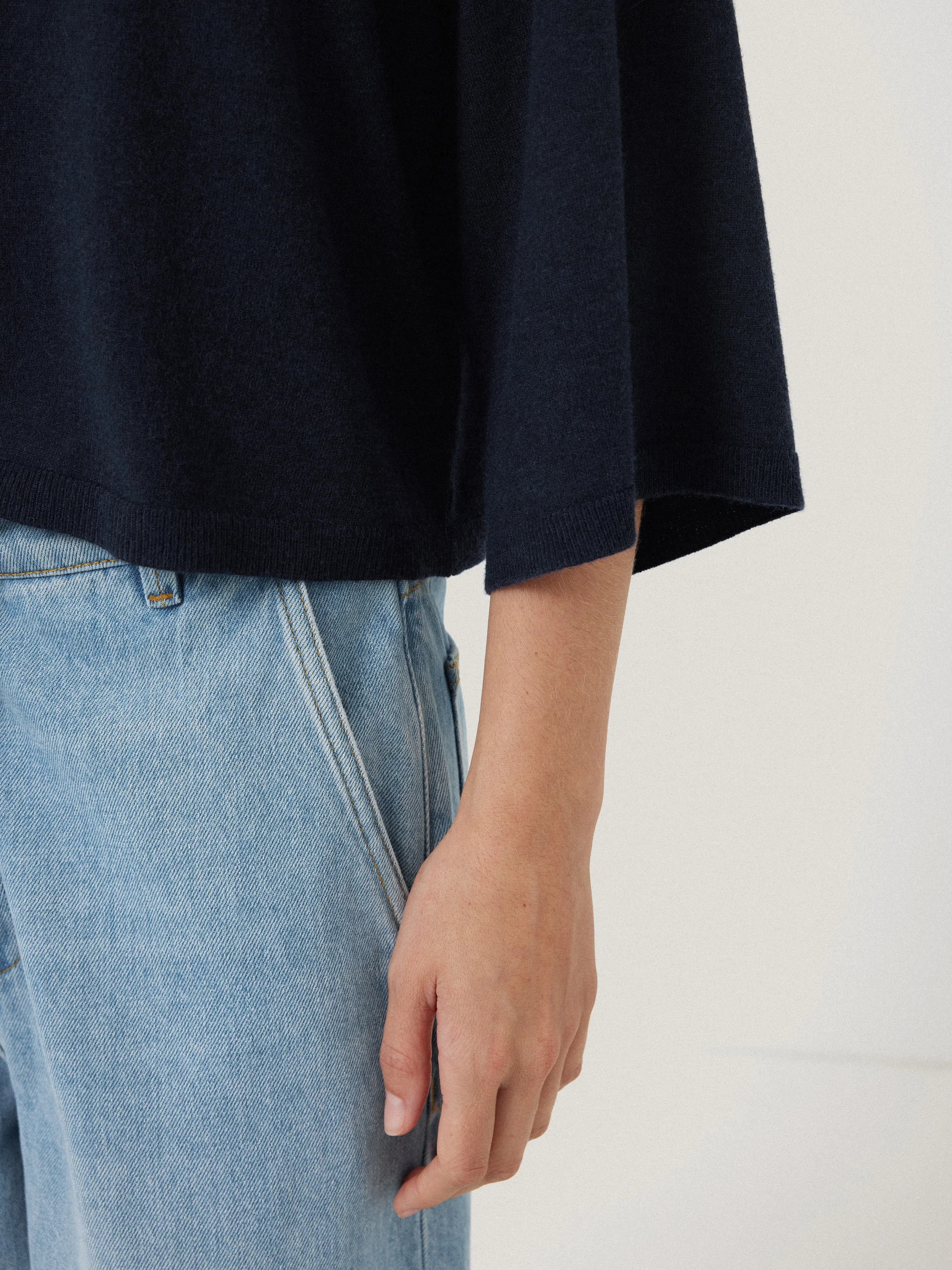 Lightweight V Neck Cardigan | Navy sold by Jigsaw product image thumbnail 4