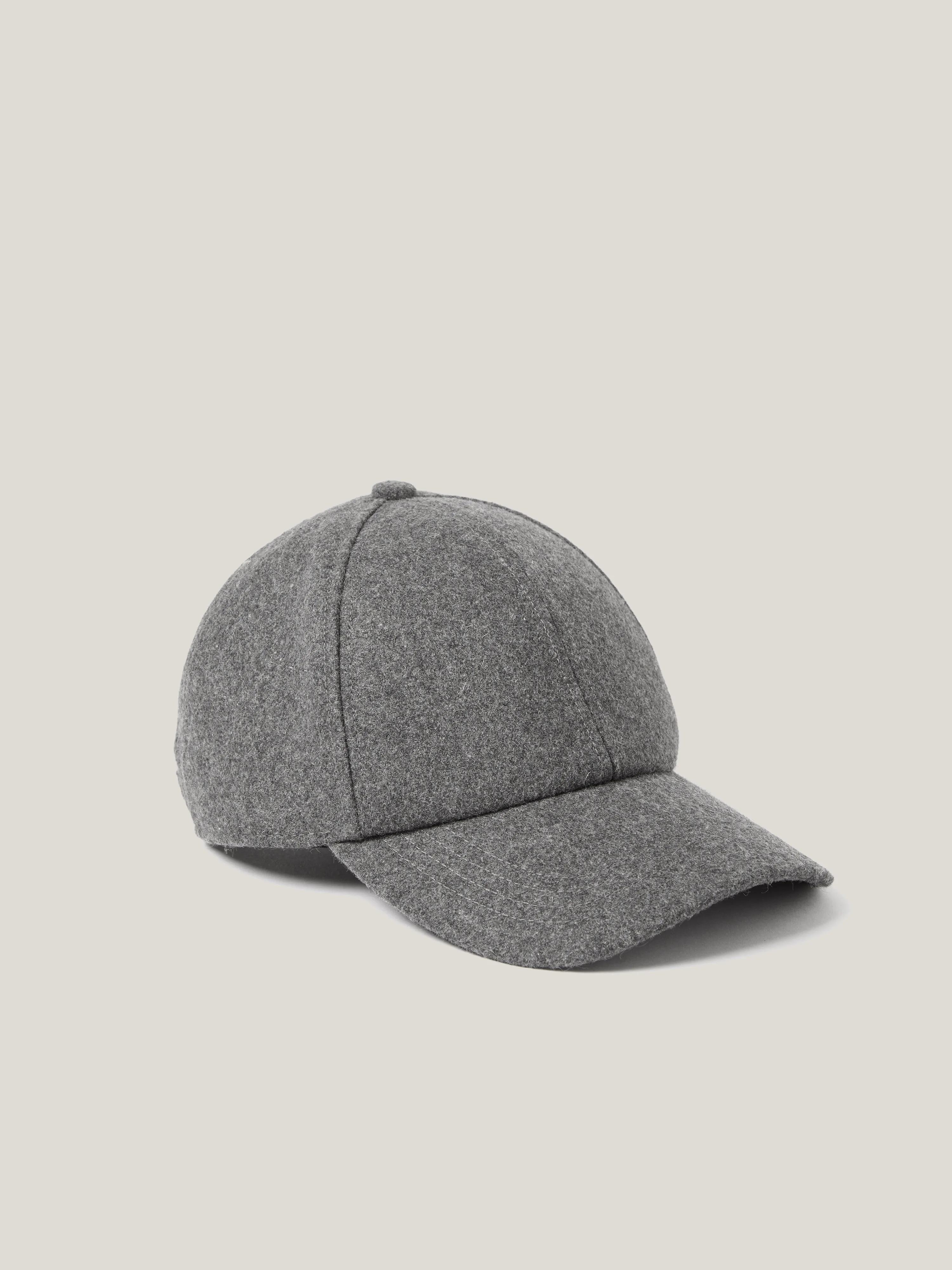 Wool Felted Baseball Cap | Grey sold by Jigsaw