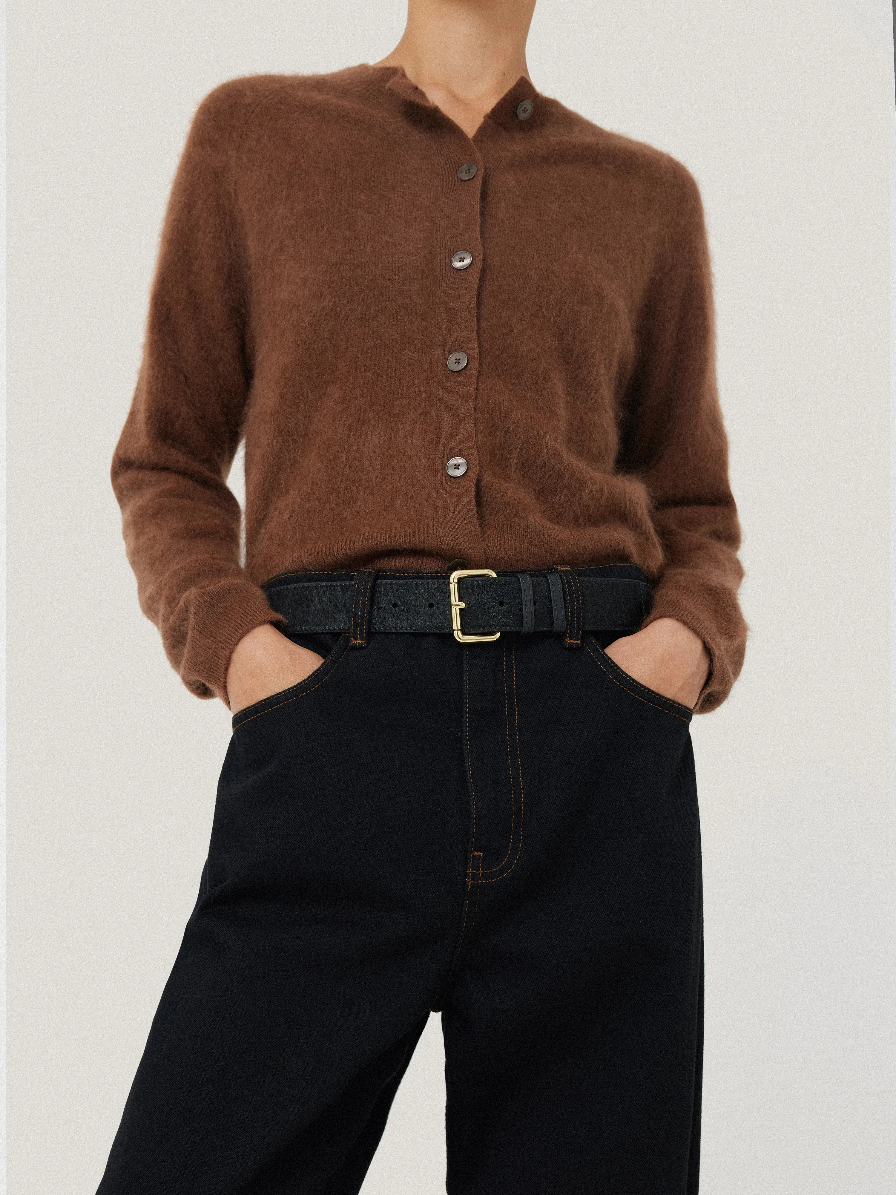 Black Calf Hair Belt | Black sold by Jigsaw product image thumbnail 3