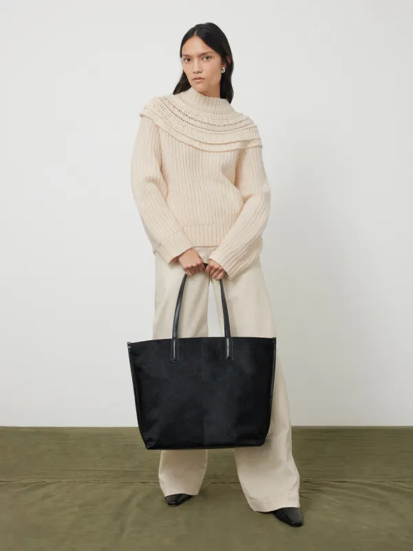 Crochet Yoke Jumper | Cream sold by Jigsaw