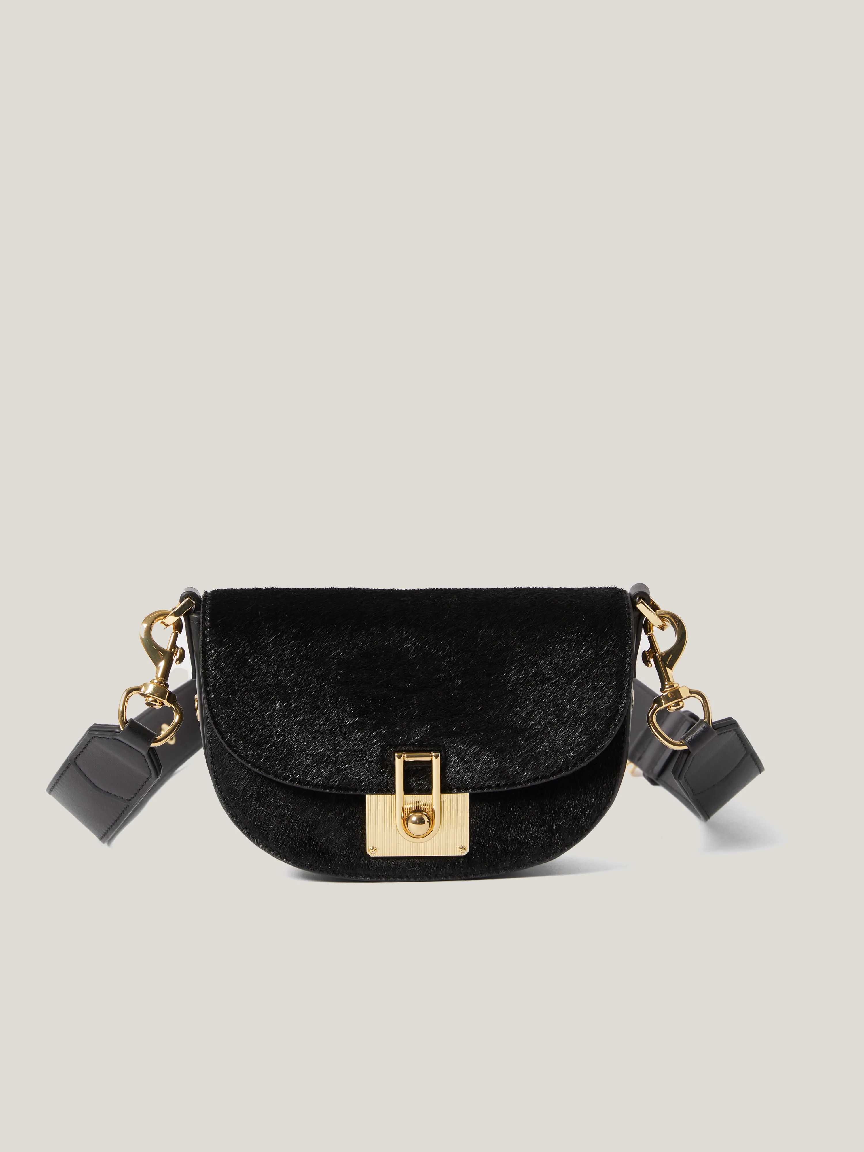 Calf Hair Denbigh Crossbody | Black sold by Jigsaw