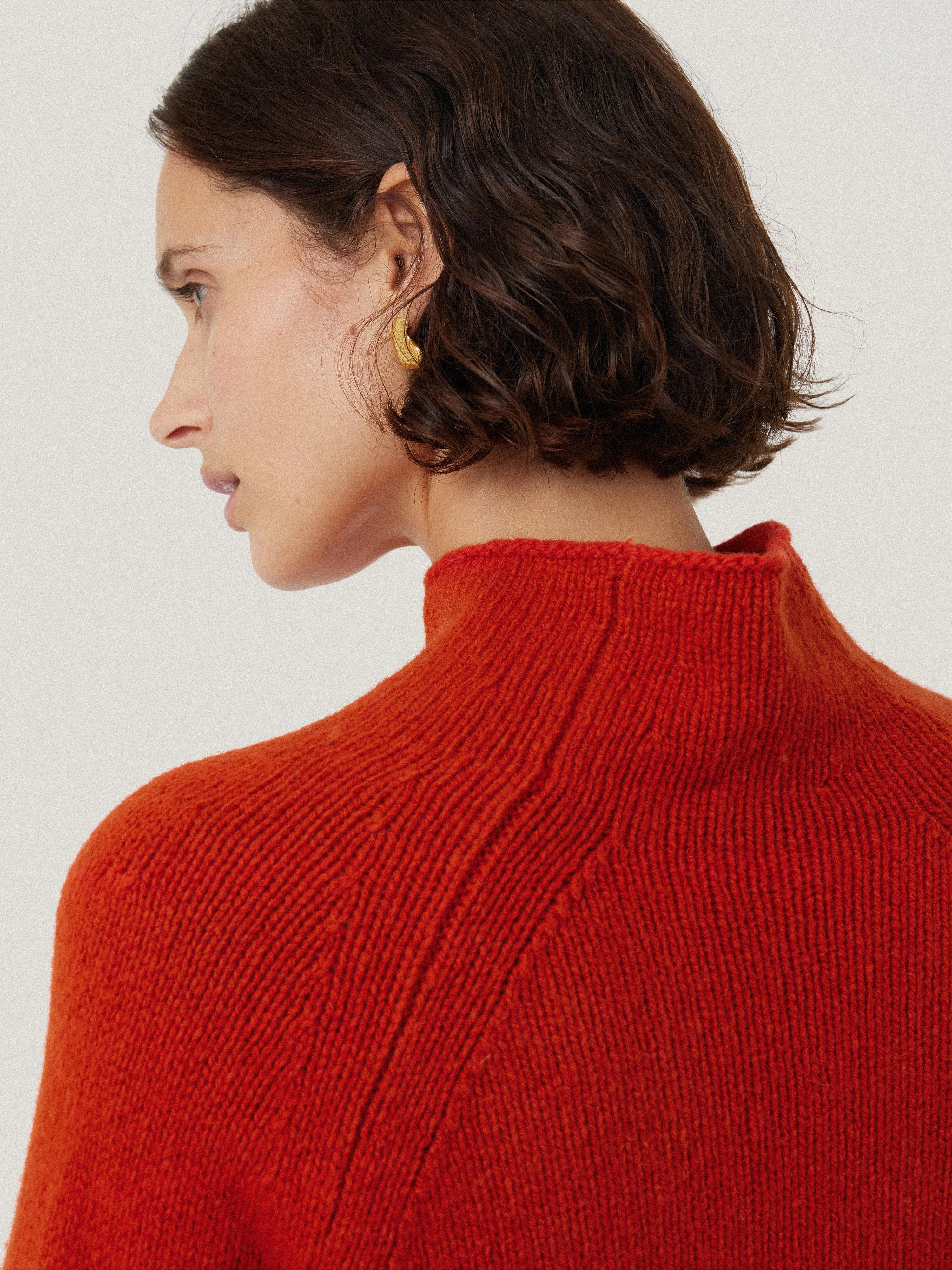 Wool Blend Snowdon Jumper | Orange sold by Jigsaw product image thumbnail 5