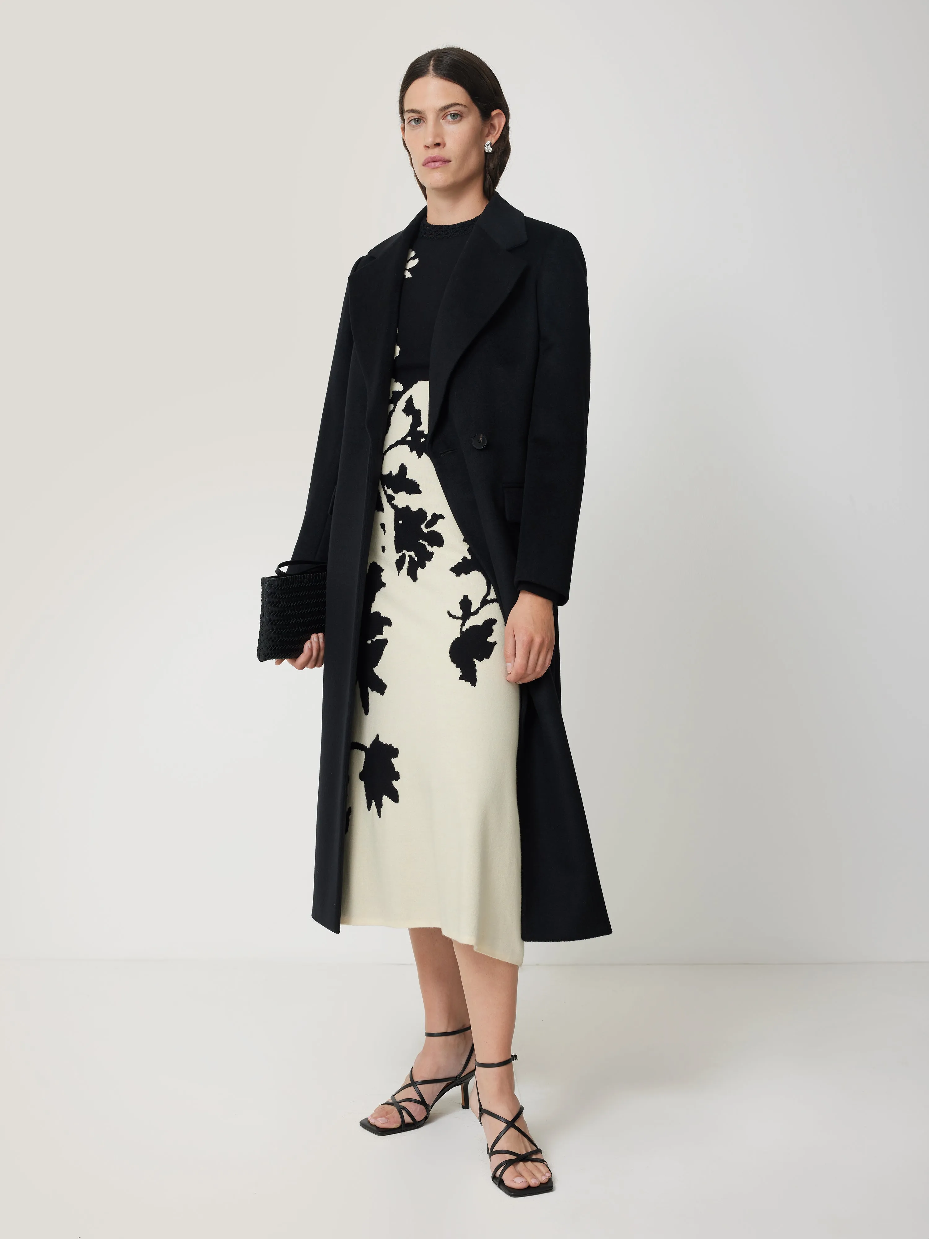 Floral Jacquard Knitted Dress | Monochrome sold by Jigsaw product image thumbnail 5