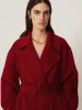 Double Faced Cocoon Wrap Coat | Red sold by Jigsaw