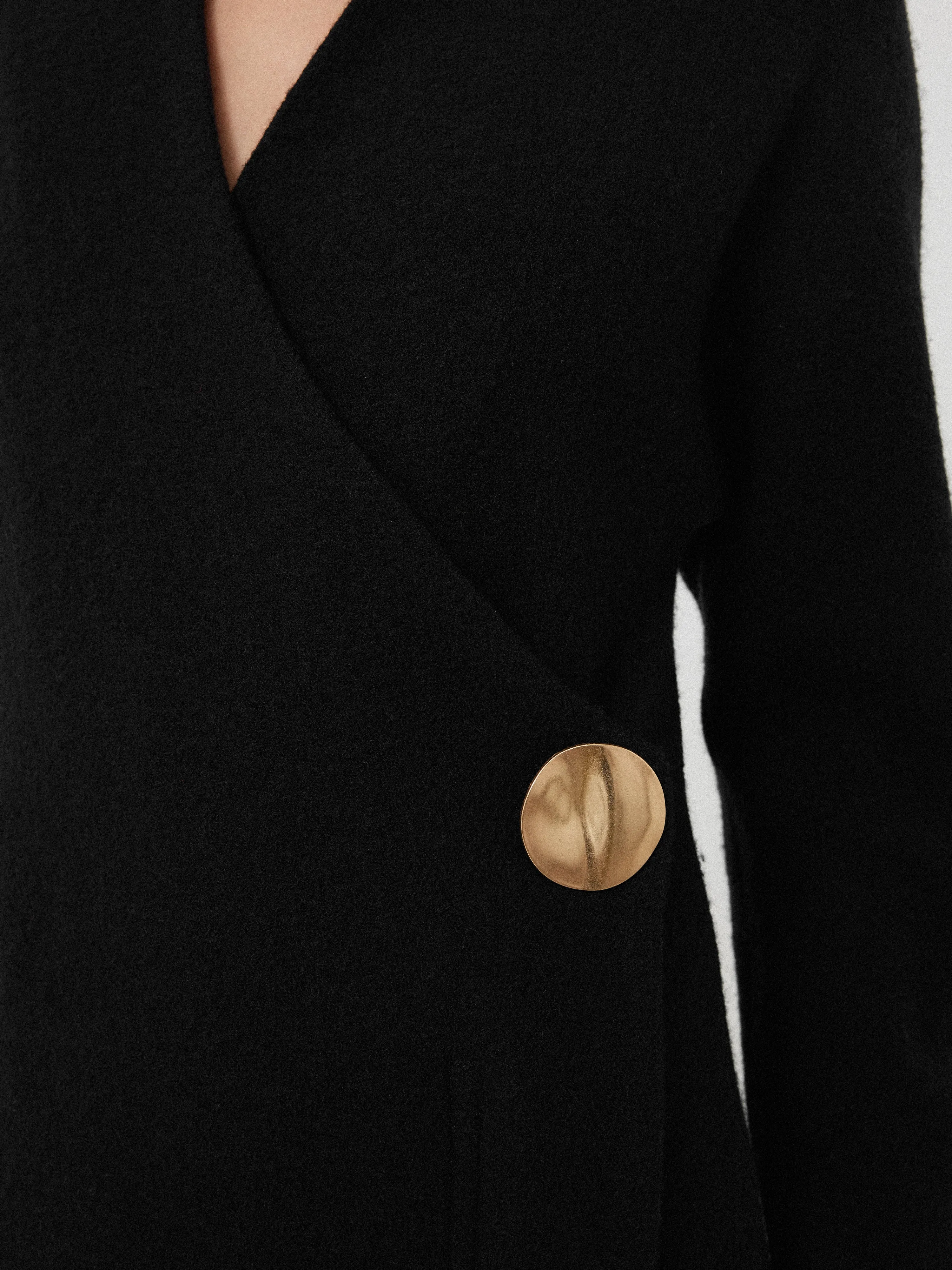 Boiled Wool Blend Disc Dress | Black sold by Jigsaw product image thumbnail 4