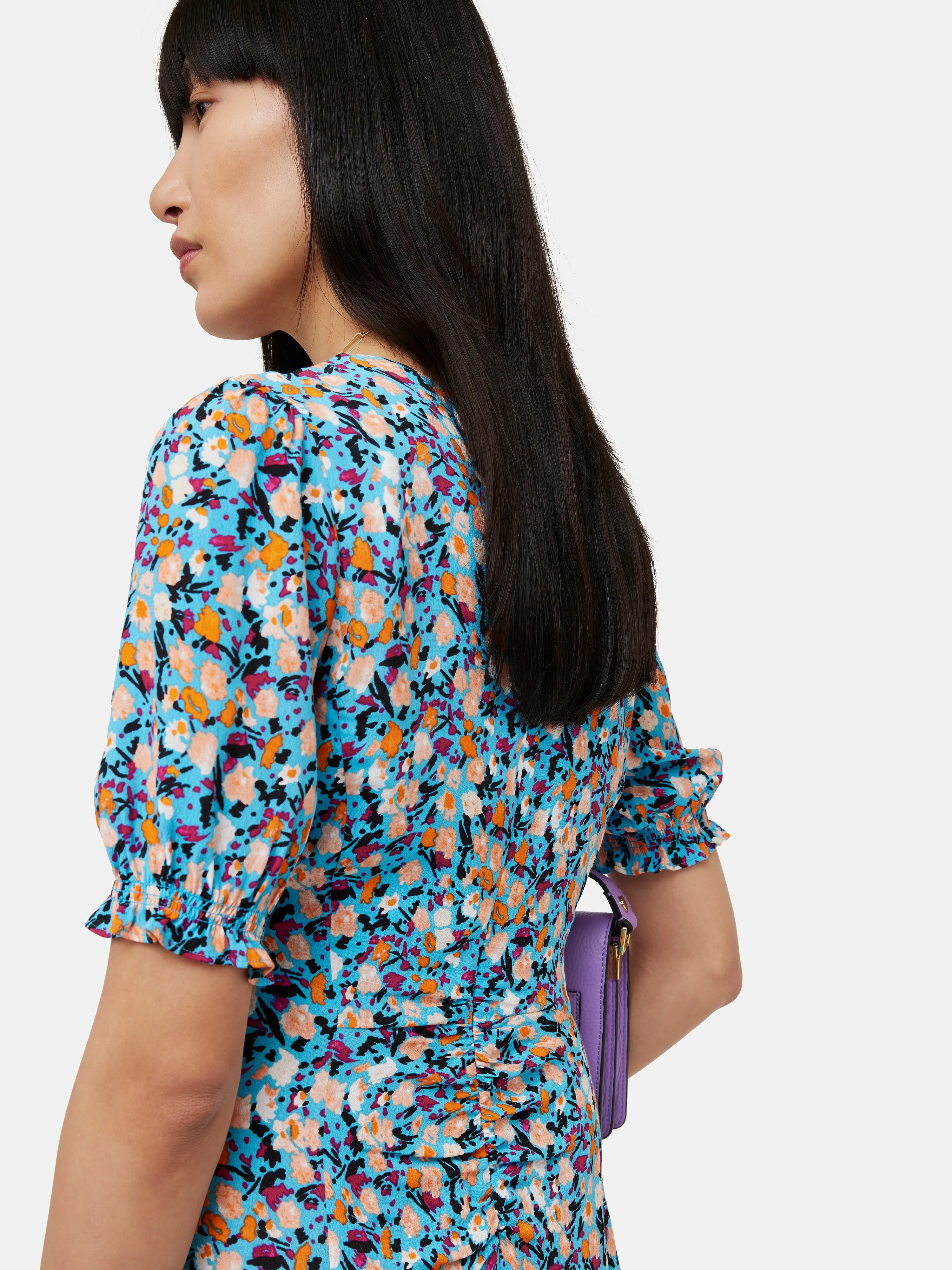 Carnation Midi Tea Dress | Blue sold by Jigsaw product image thumbnail 4