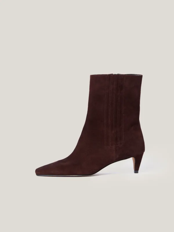 Leather Valerie Ankle Boot | Port sold by Jigsaw