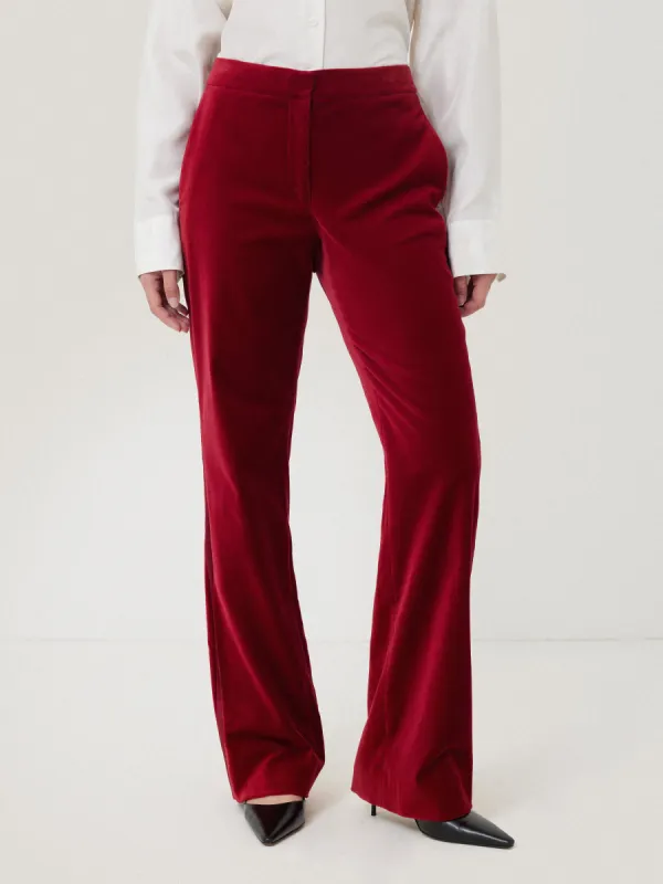 Mason Velvet Trouser | Red sold by Jigsaw
