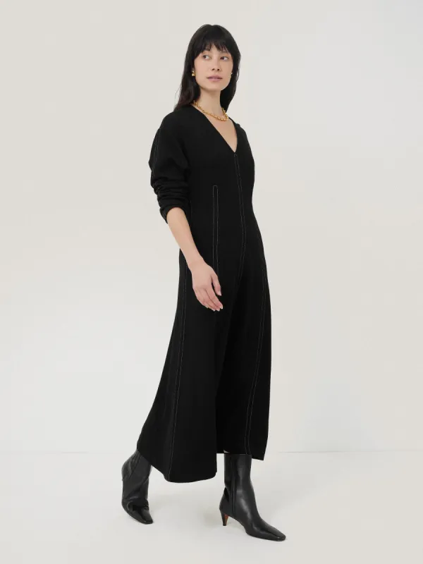 Batwing Stitched Dress | Black sold by Jigsaw