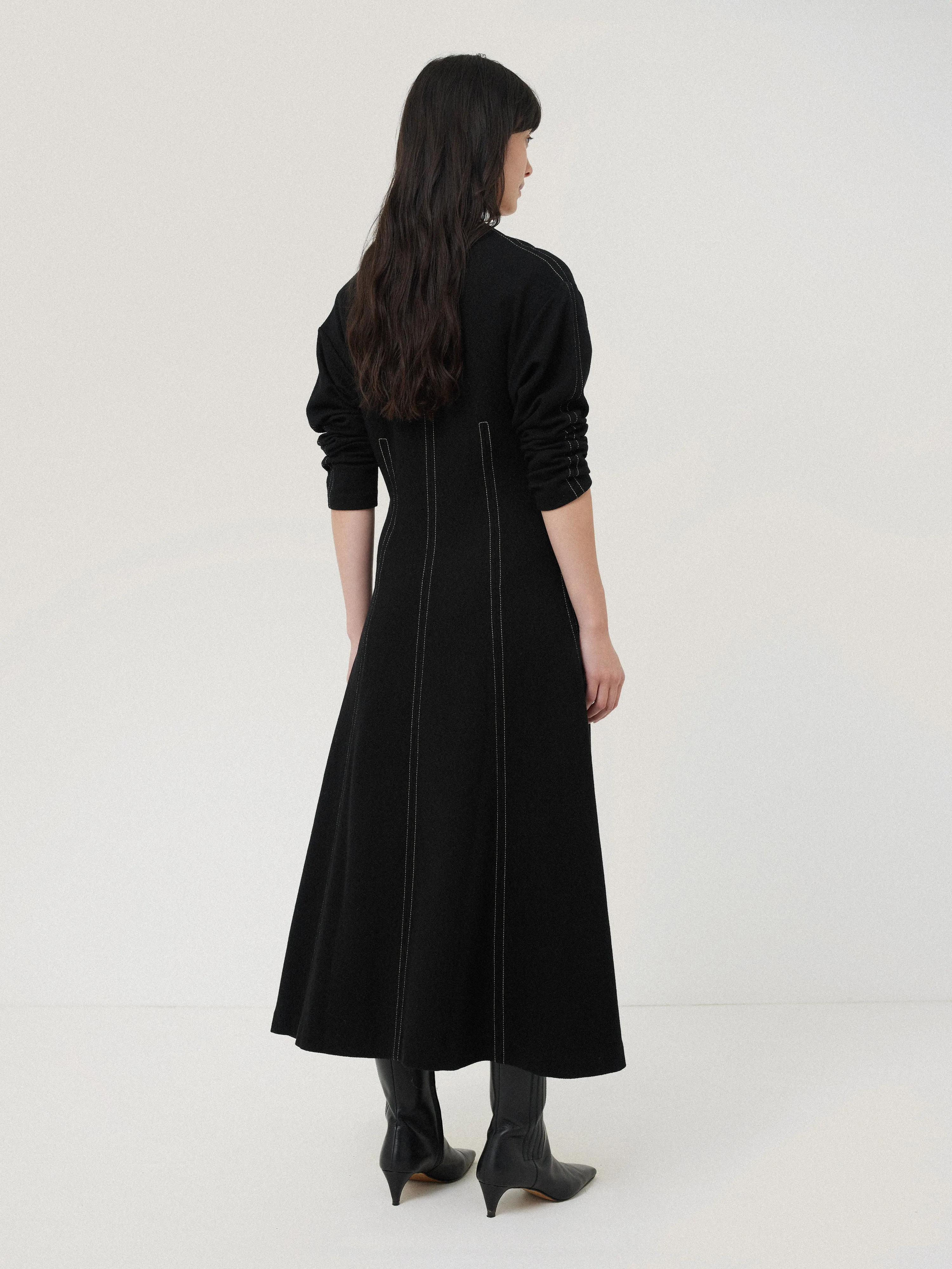 Batwing Stitched Dress | Black sold by Jigsaw product image thumbnail 4