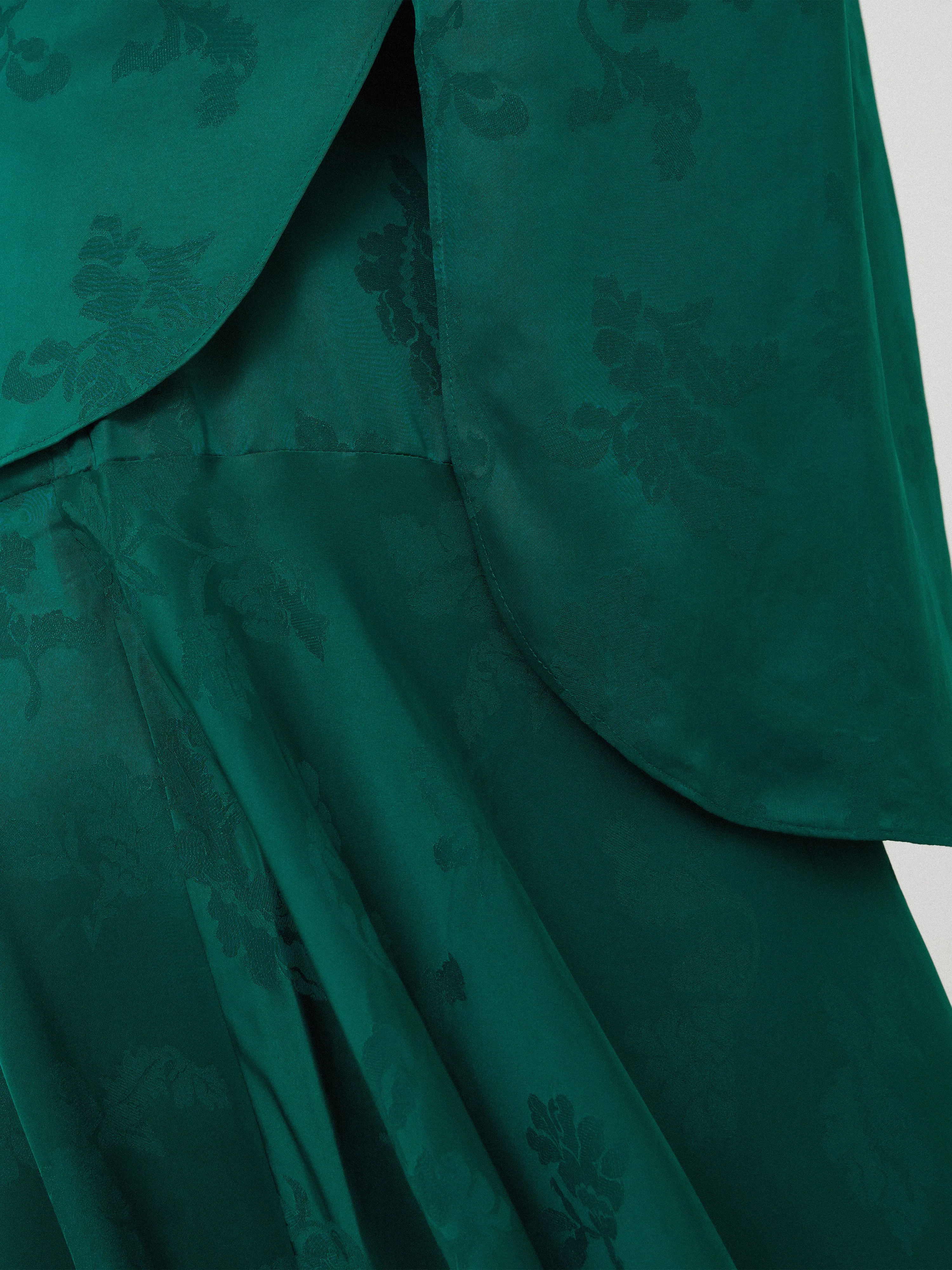 Floral Jacquard Boat Neck Top | Green sold by Jigsaw product image thumbnail 5