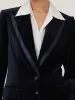 Ashby Velvet Blazer | Navy sold by Jigsaw