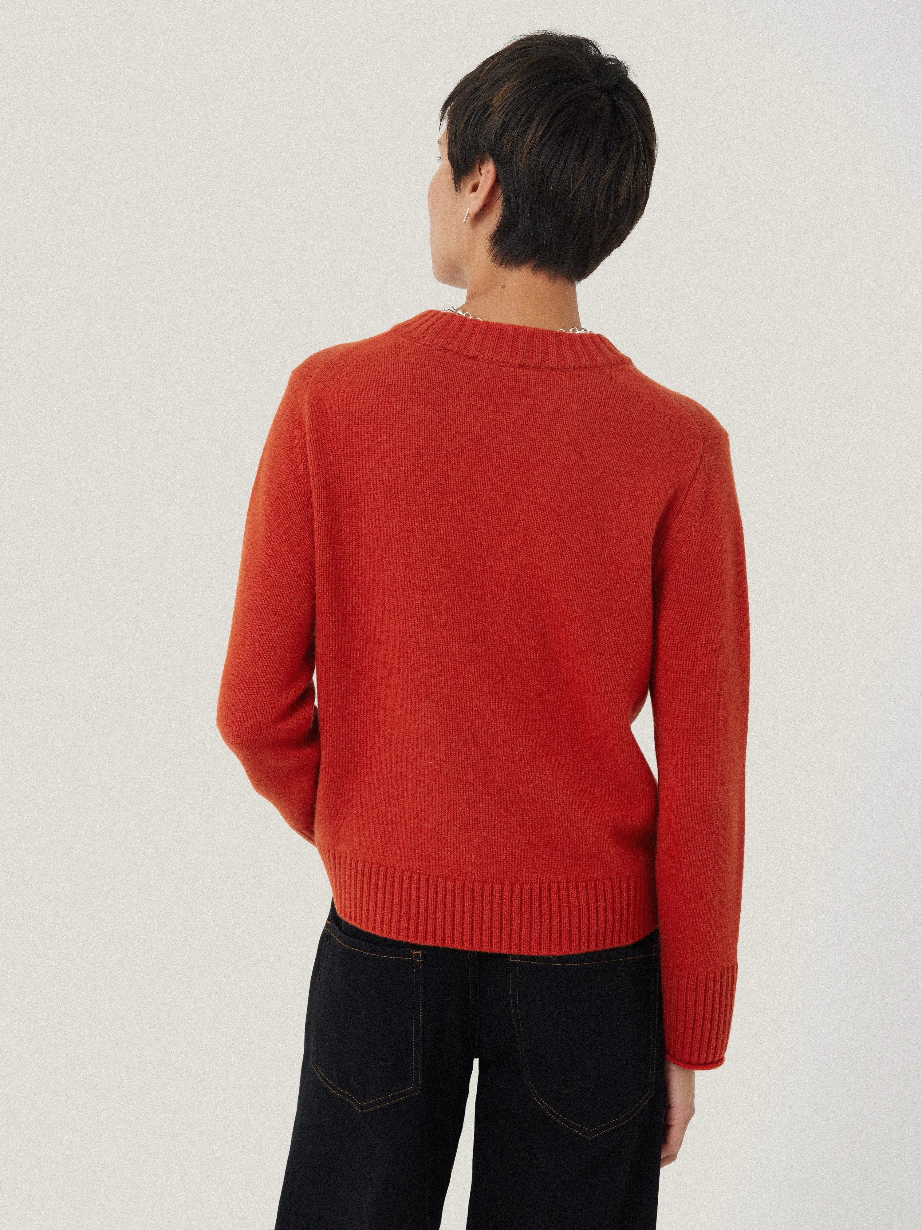 Compact Wool Cashmere Blend Jumper | Orange sold by Jigsaw product image thumbnail 4
