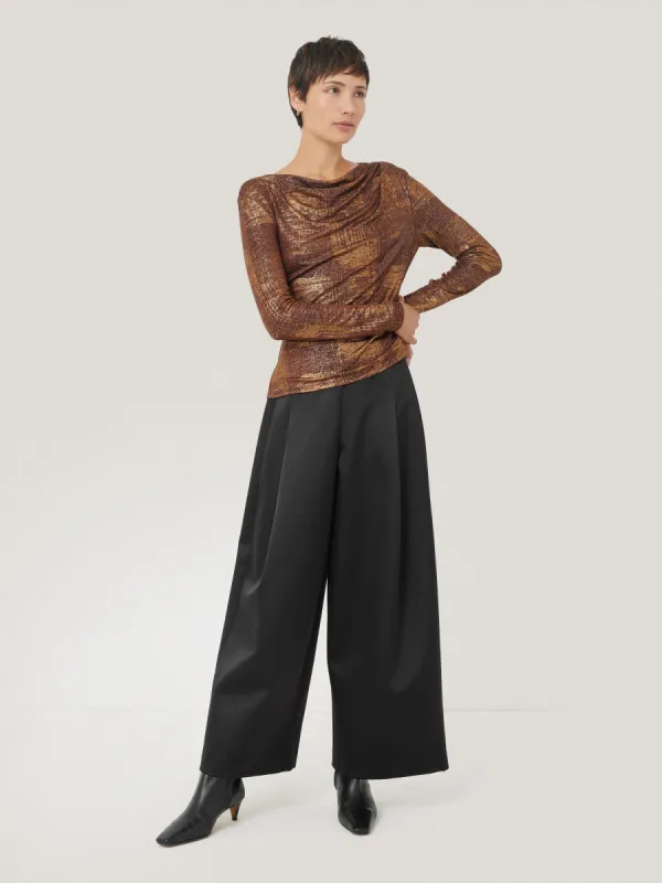 Brushed Bronze Cowl Top | Bronze sold by Jigsaw