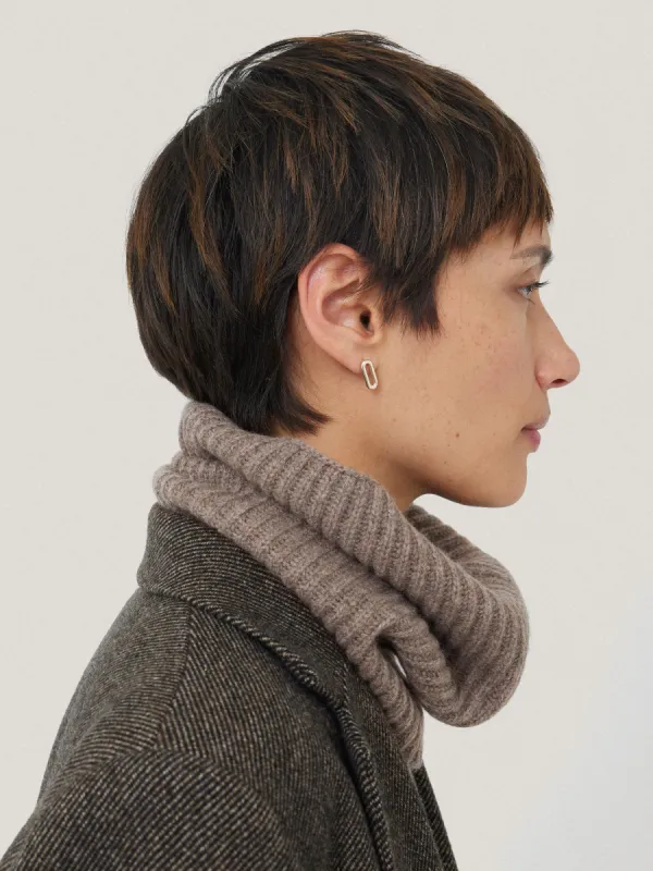 Wool Cashmere Blend Snood | Oatmeal sold by Jigsaw