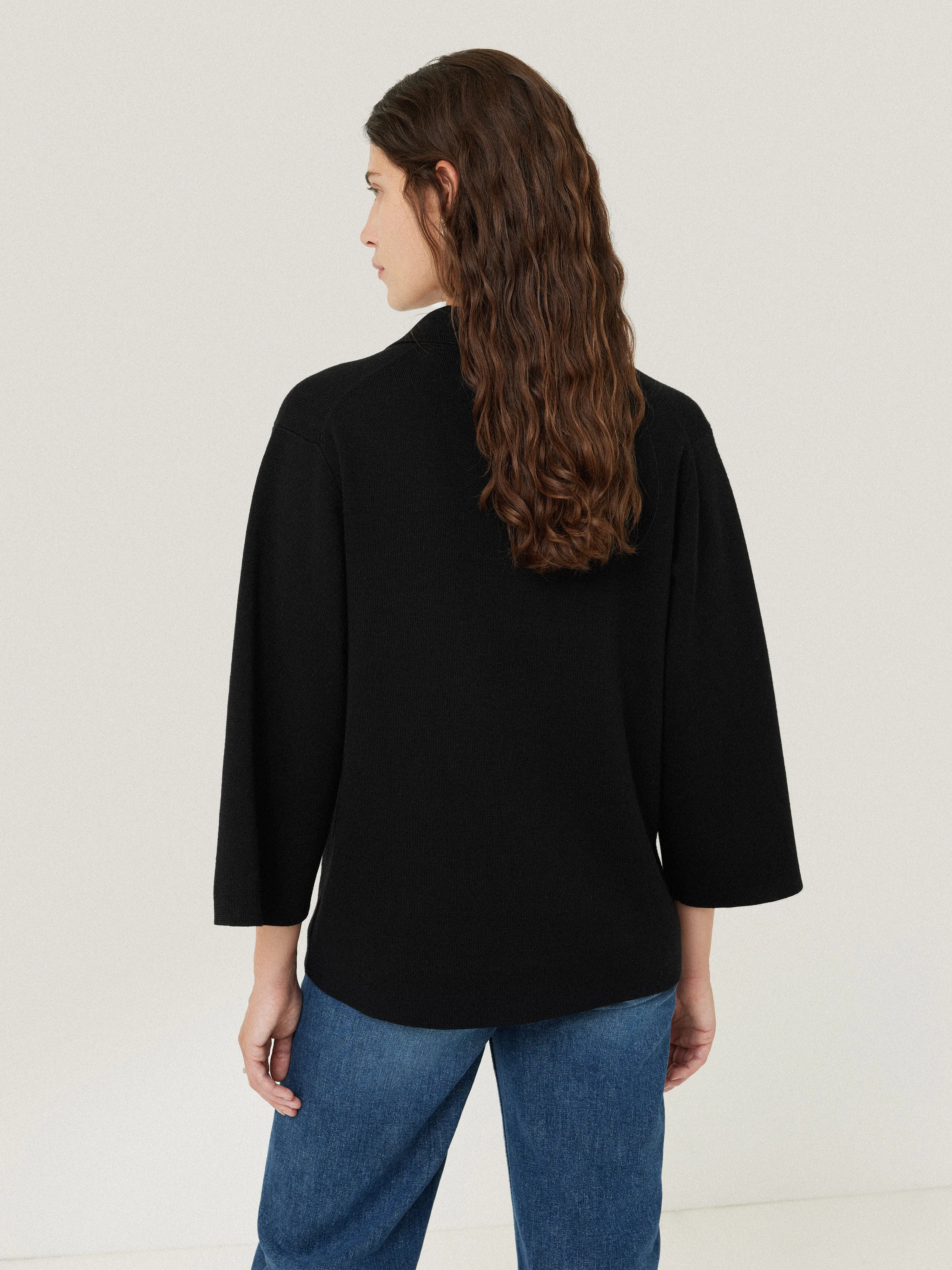 Knitted Kaftan Top | Black sold by Jigsaw product image thumbnail 4