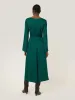 Satin Back Crepe Dress | Green sold by Jigsaw