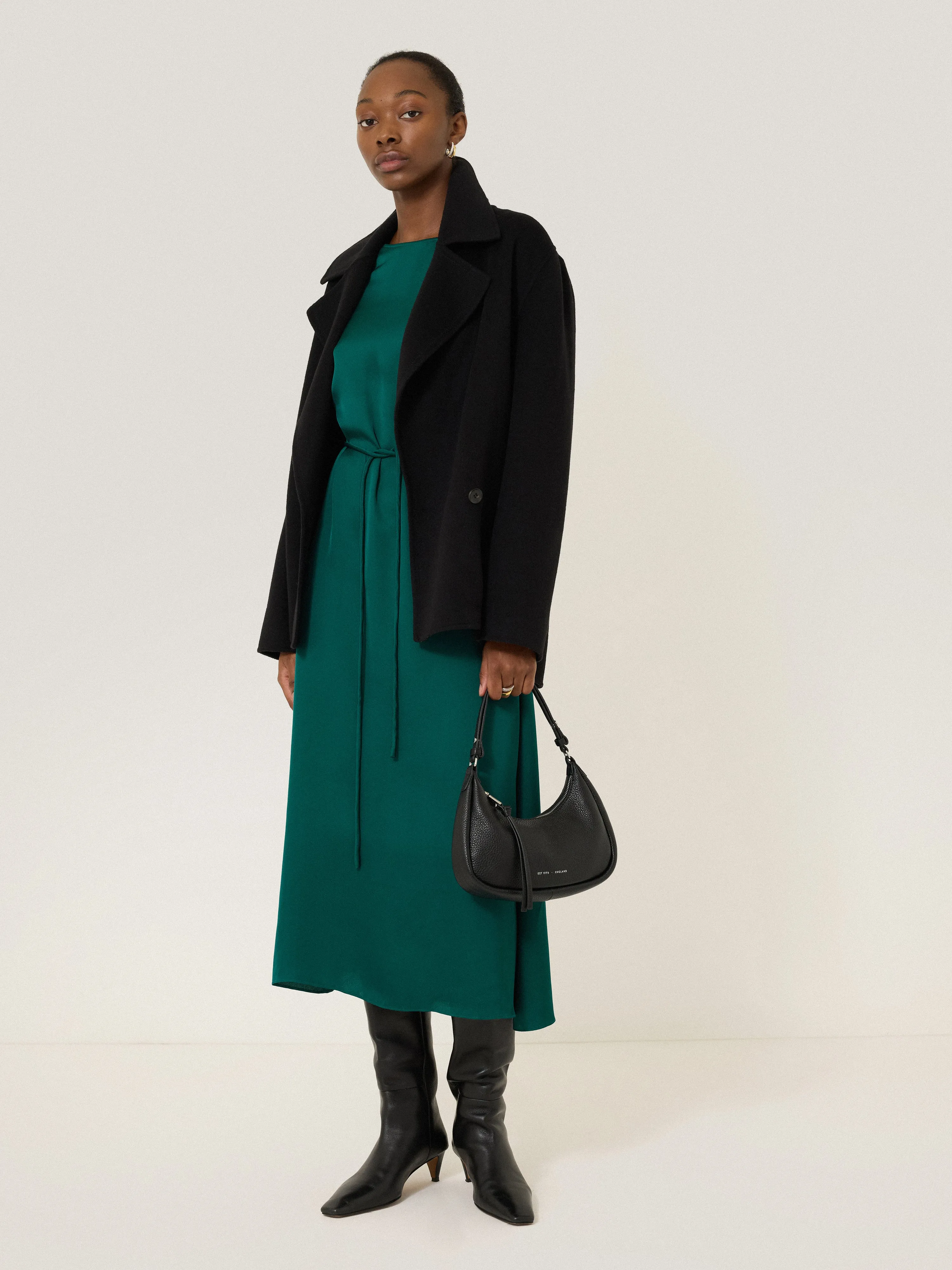 Satin Back Crepe Dress | Green sold by Jigsaw product image thumbnail 5