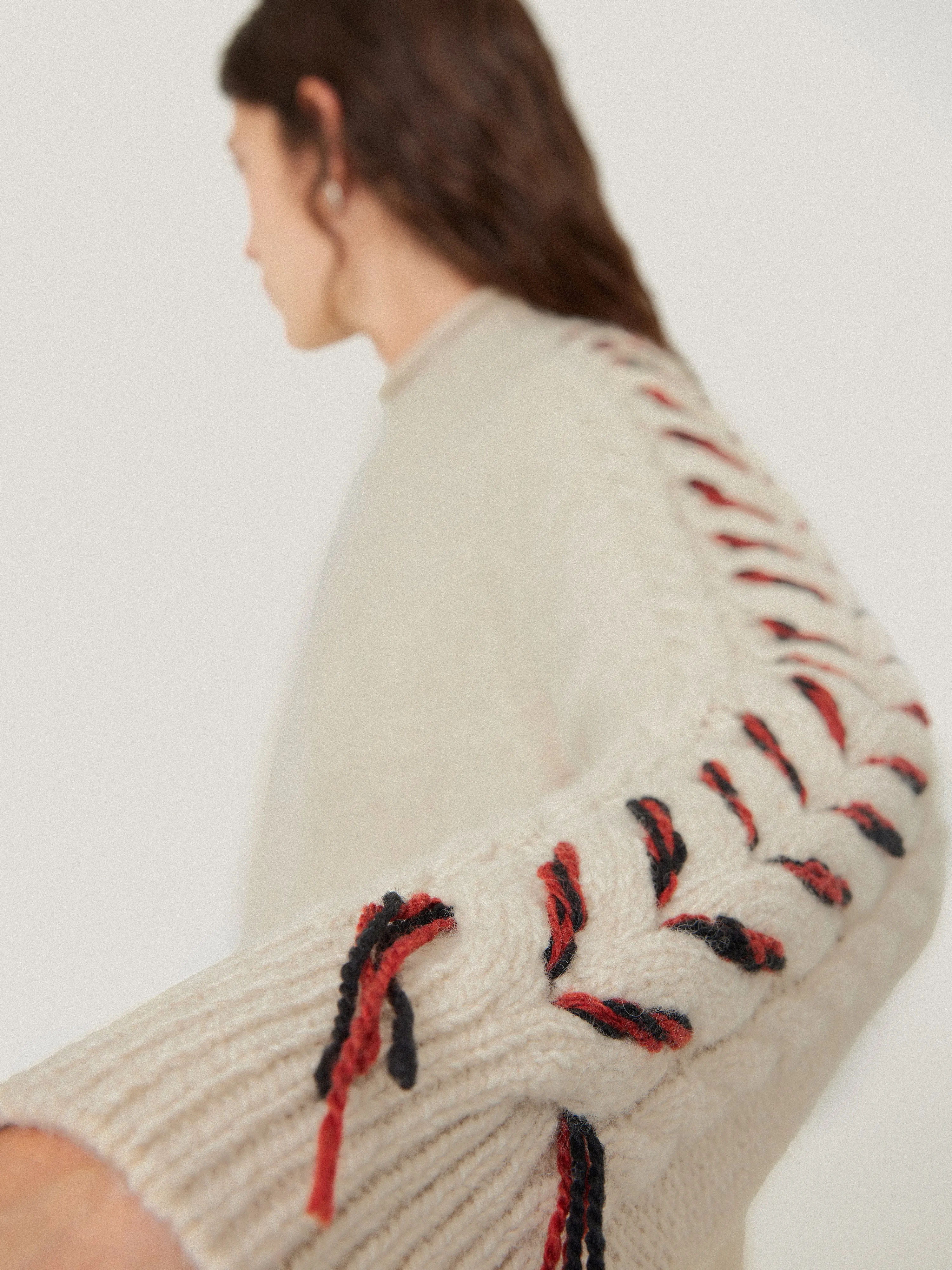 Braided Cable Jumper | Cream sold by Jigsaw product image thumbnail 2