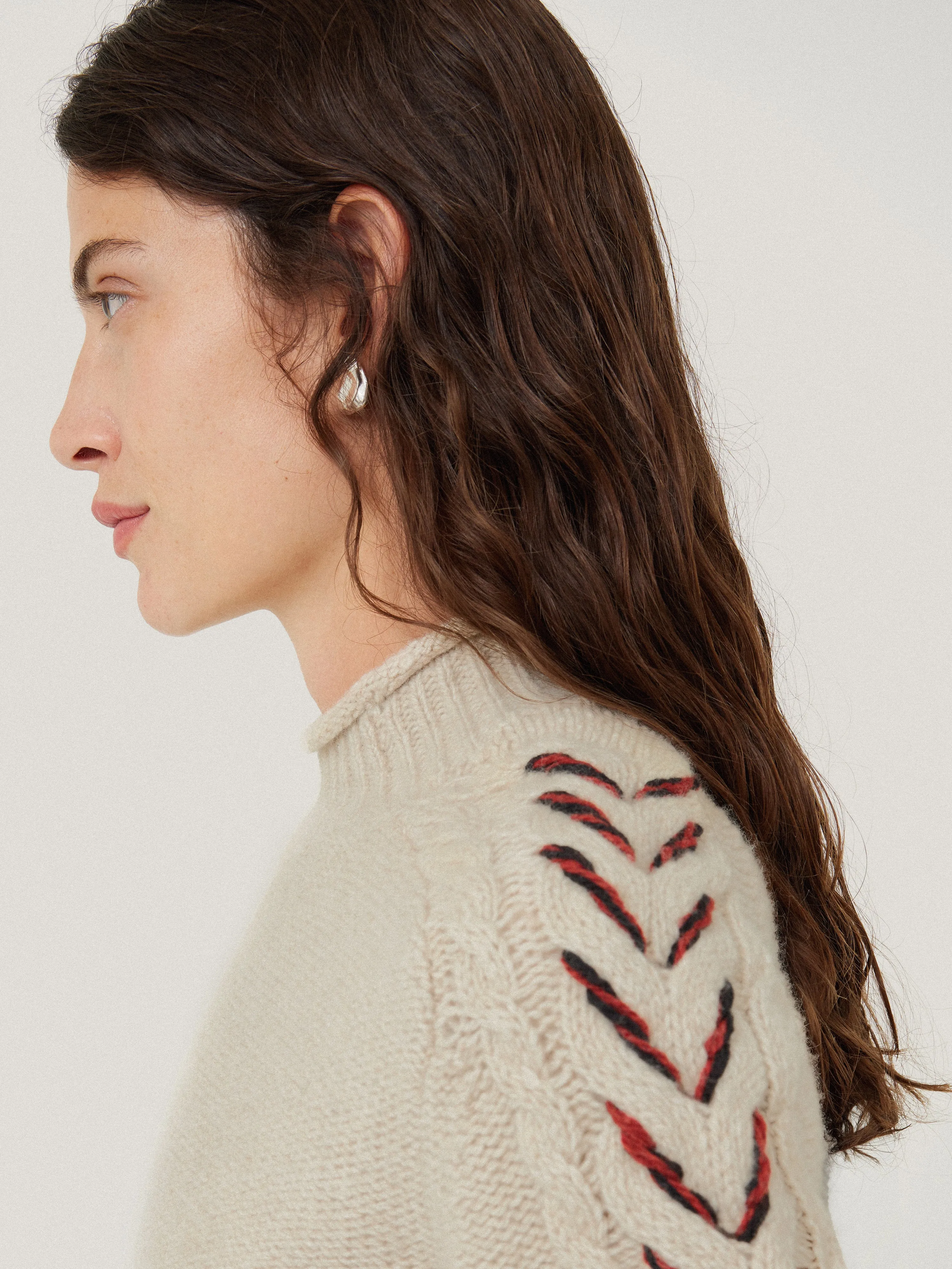 Braided Cable Jumper | Cream sold by Jigsaw product image thumbnail 4