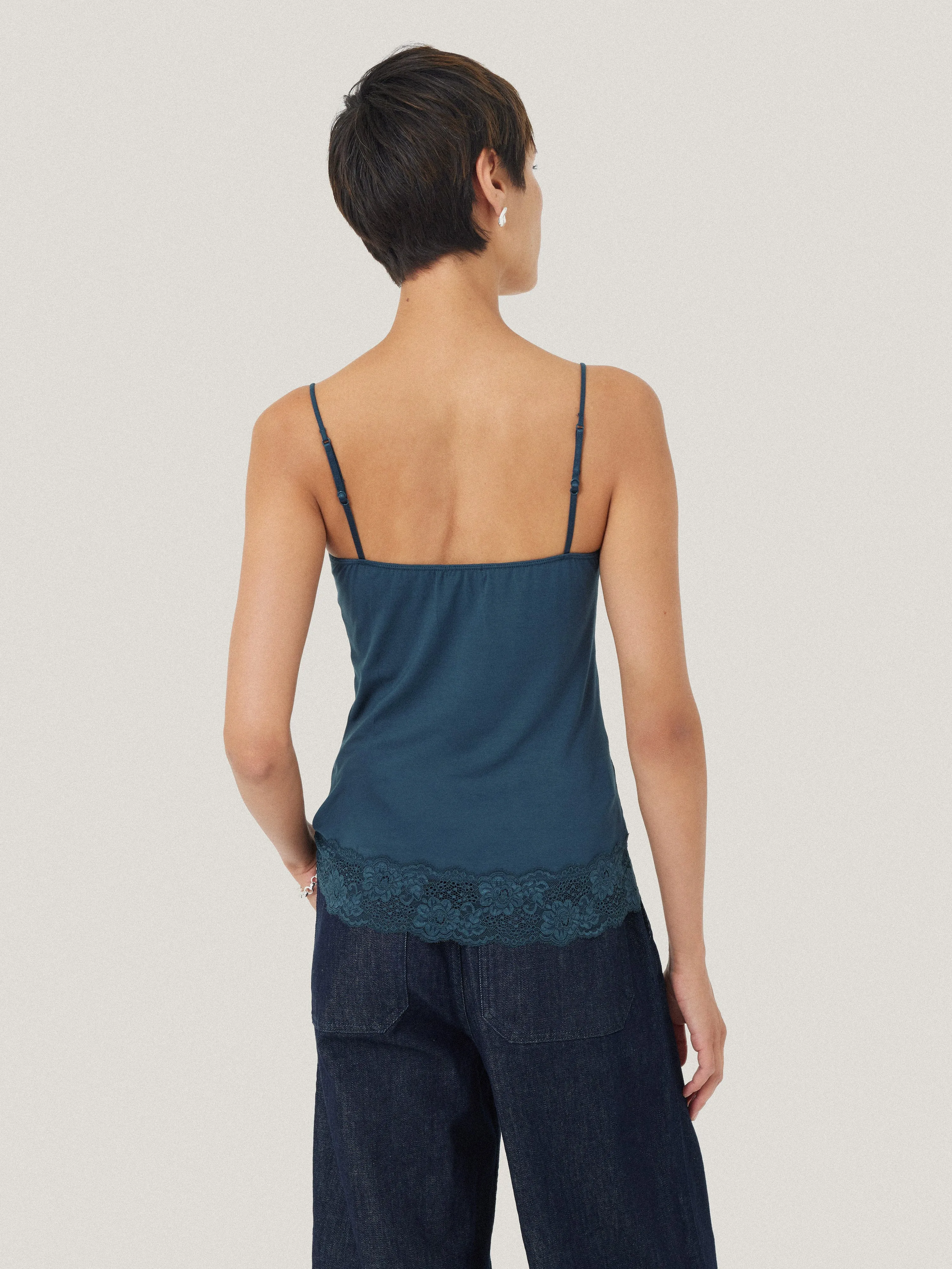 Modal Lace Vest | Smoke sold by Jigsaw product image thumbnail 4