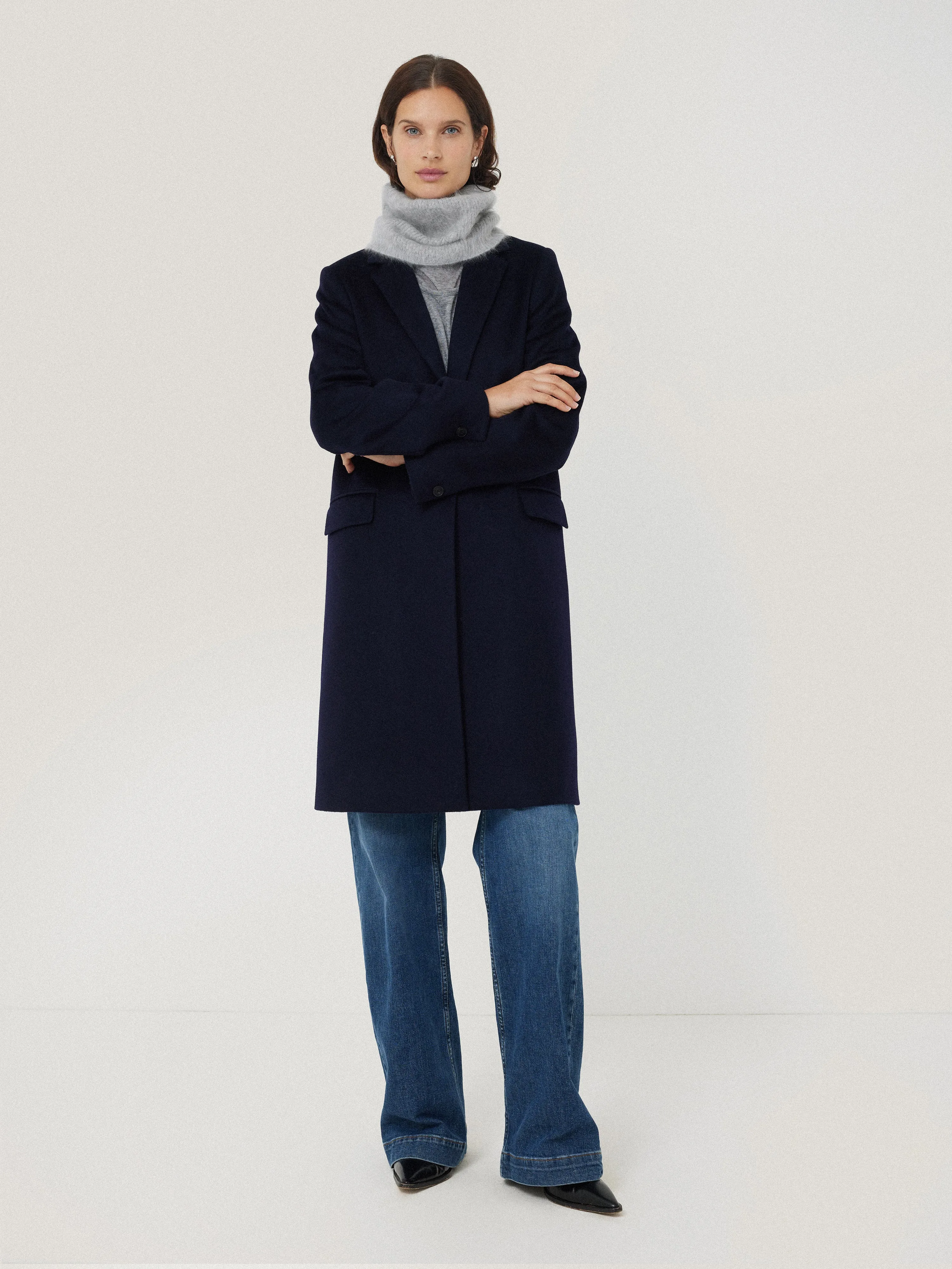 Halo Cashmere Snood | Grey sold by Jigsaw product image thumbnail 3