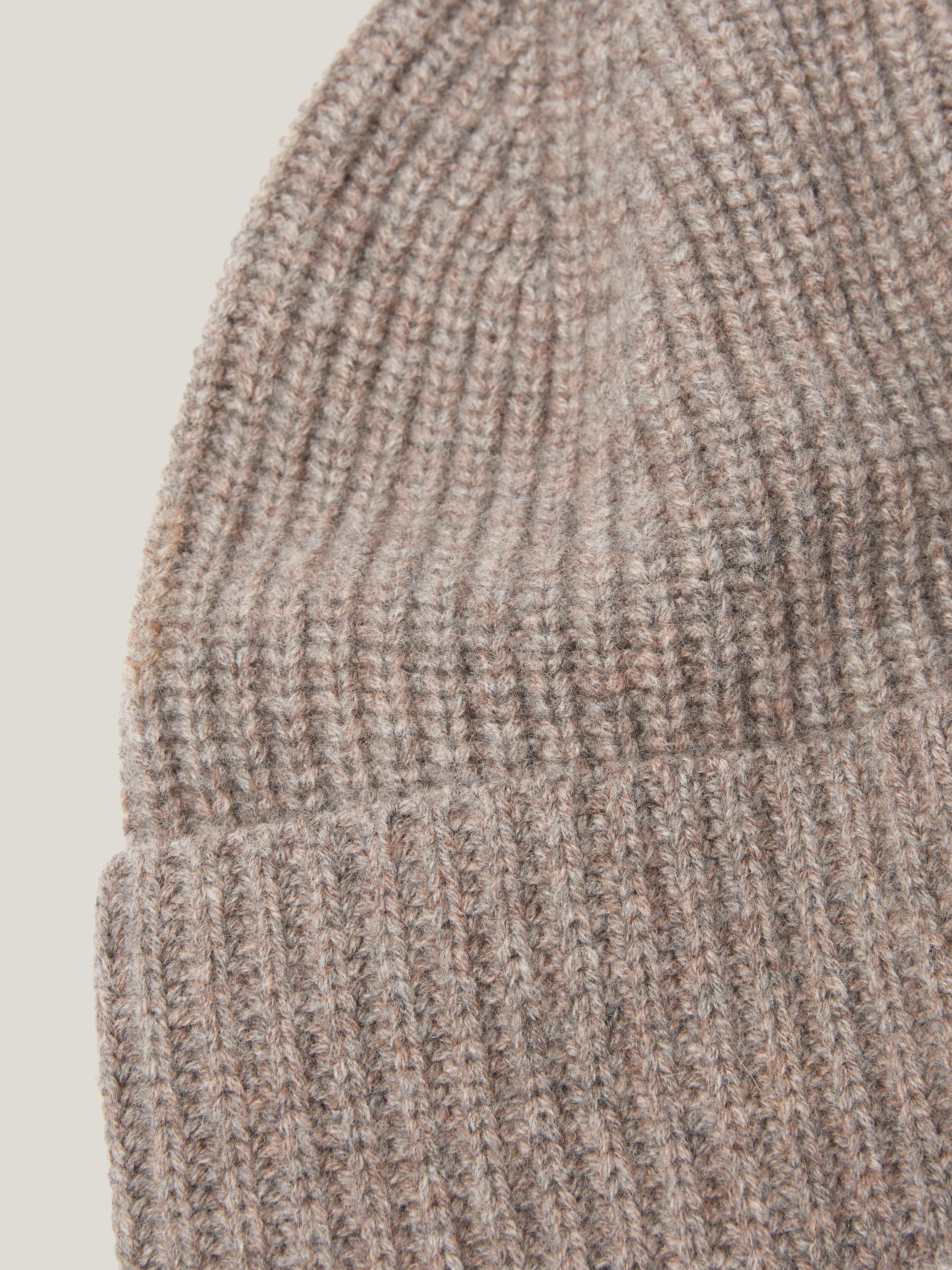 Wool Cashmere Blend Beanie | Oatmeal sold by Jigsaw product image thumbnail 3