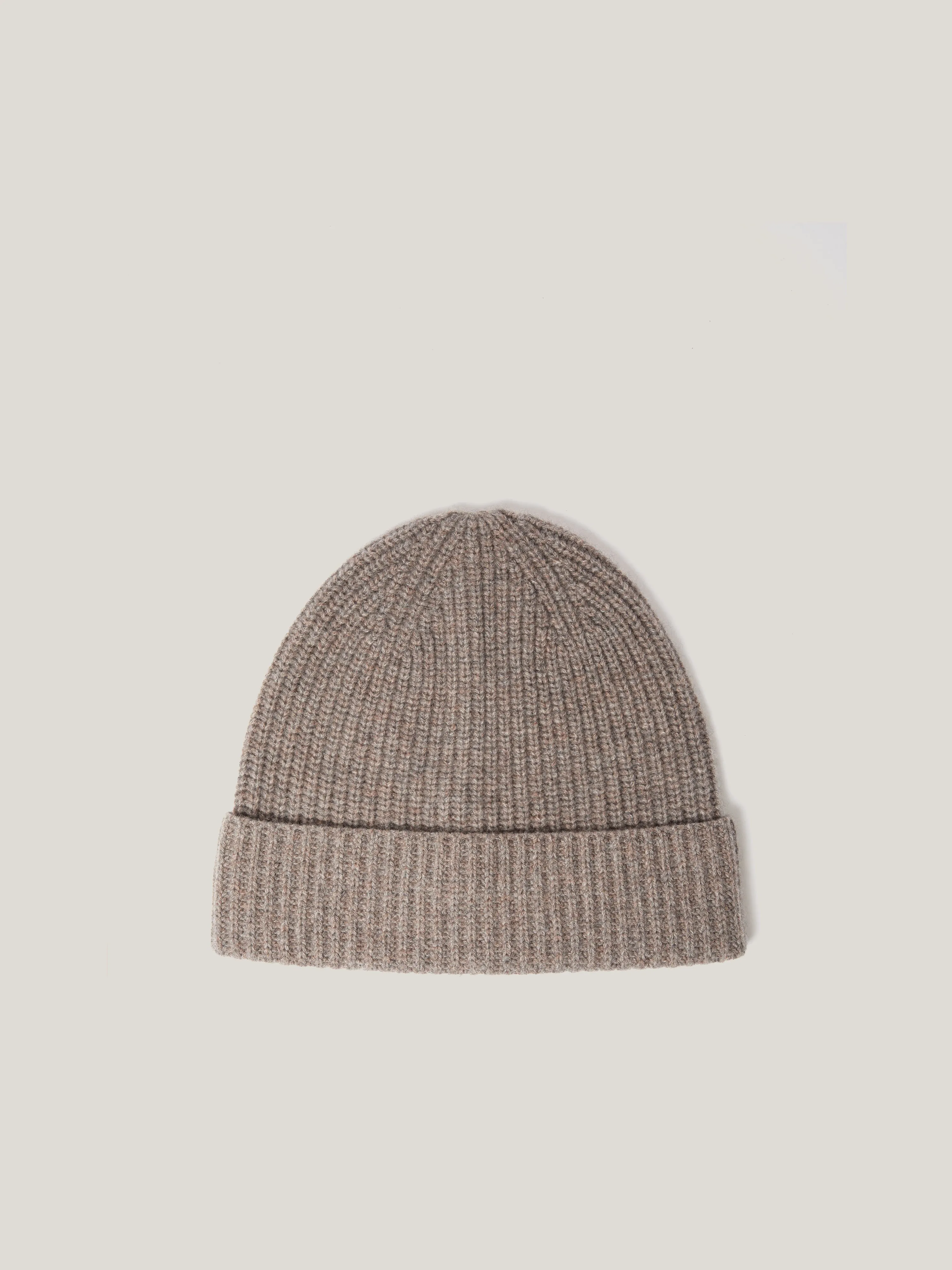 Wool Cashmere Blend Beanie | Oatmeal sold by Jigsaw