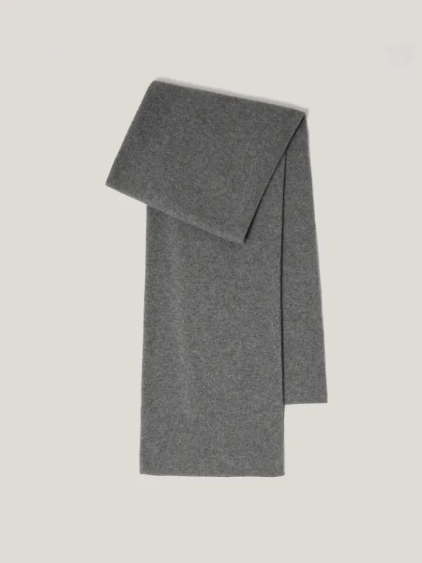 Pure Cashmere Scarf | Mid Grey sold by Jigsaw