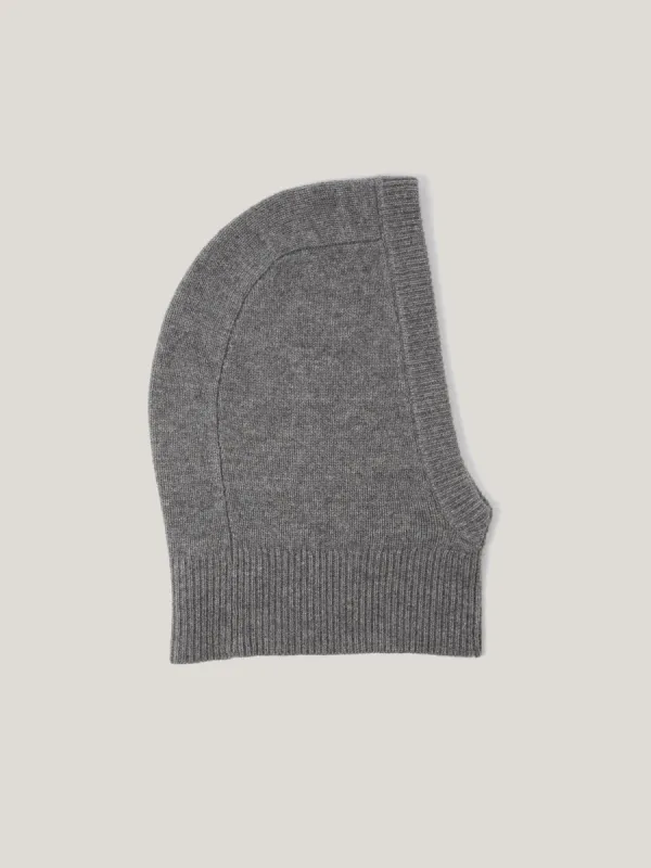 Wool Cashmere Blend Hooded Snood | Grey sold by Jigsaw