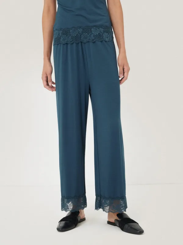 Modal Lace Pyjama Trouser | Grey sold by Jigsaw