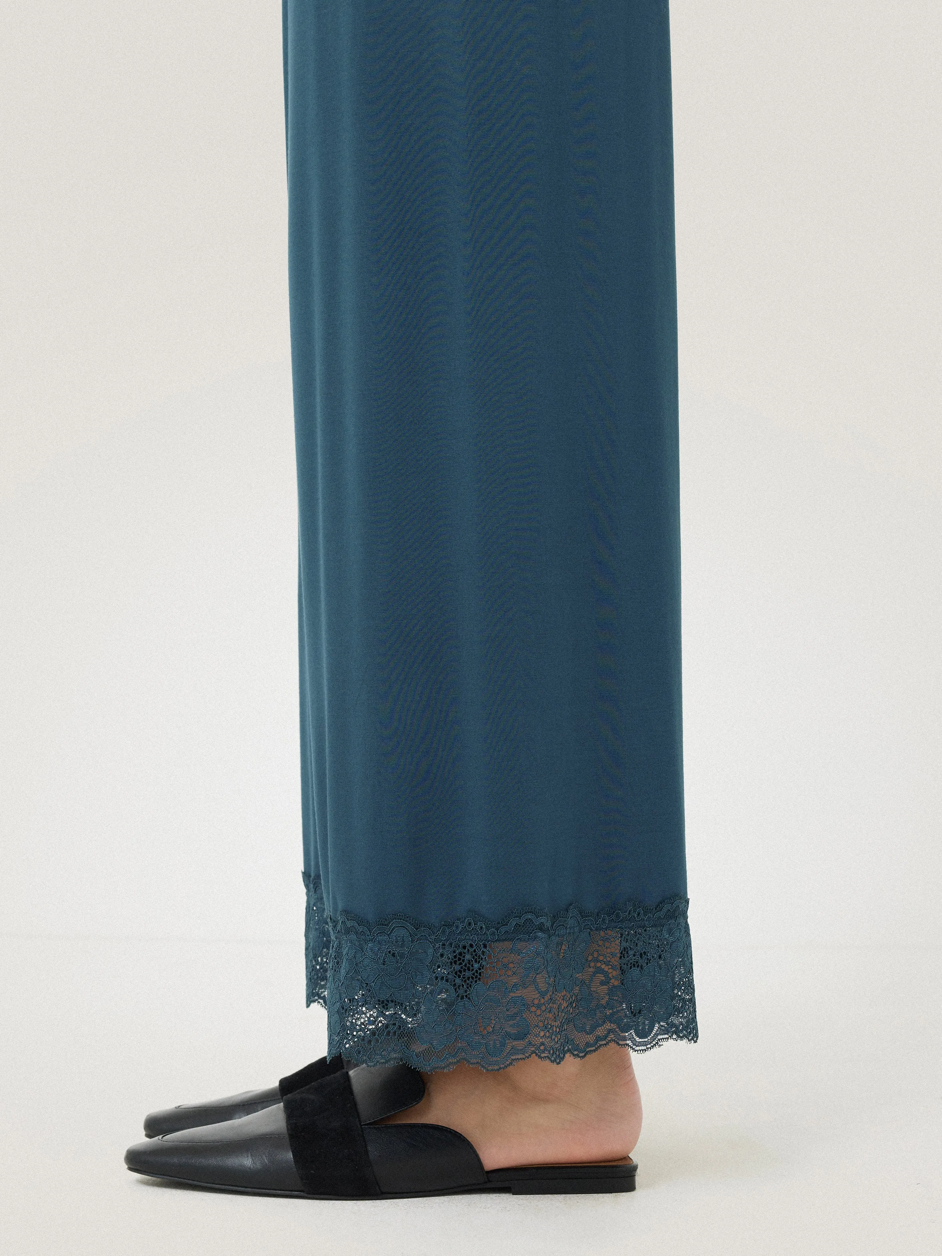 Modal Lace Pyjama Trouser | Grey sold by Jigsaw product image thumbnail 5