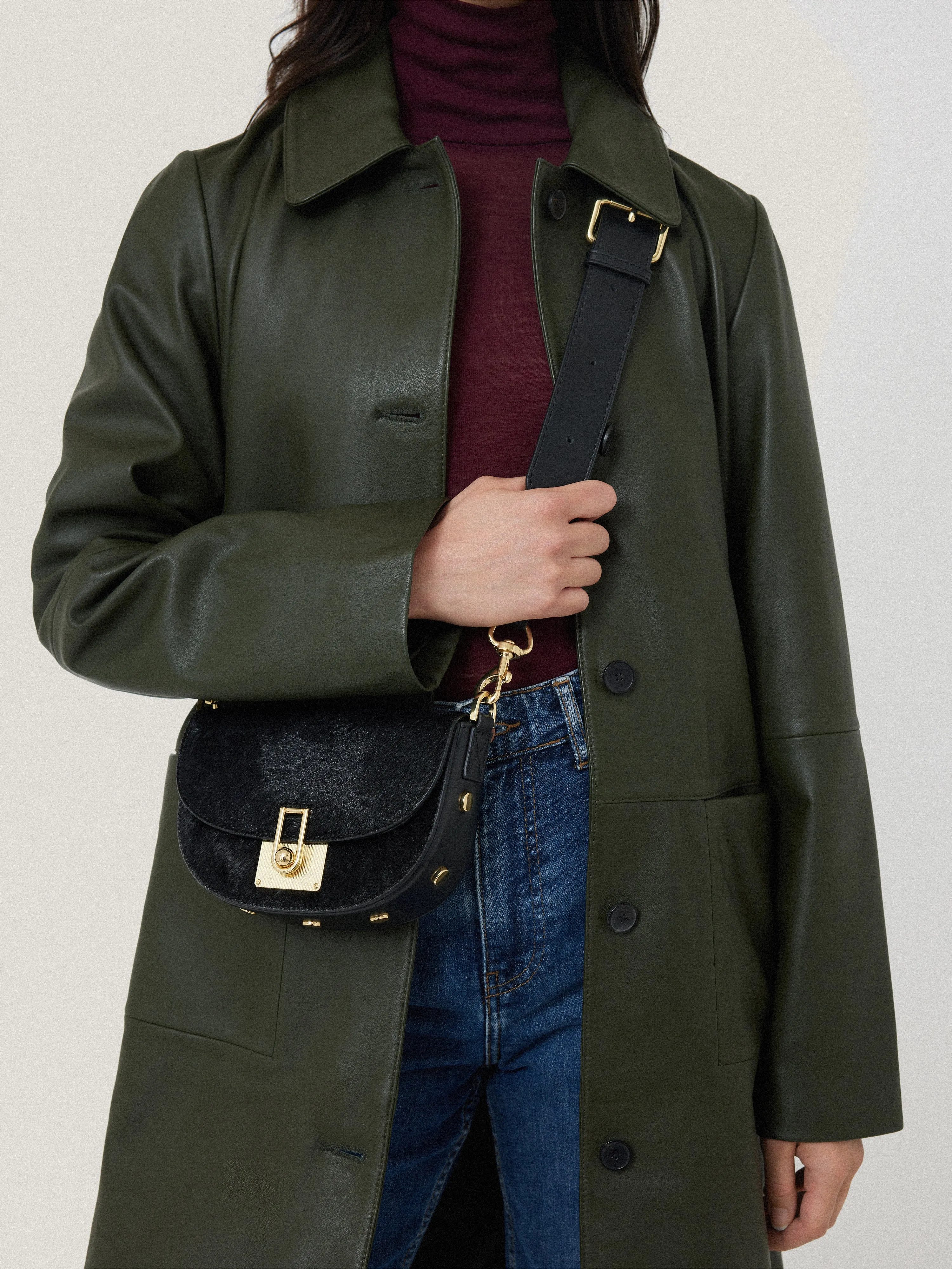 Calf Hair Denbigh Crossbody | Black sold by Jigsaw product image thumbnail 3