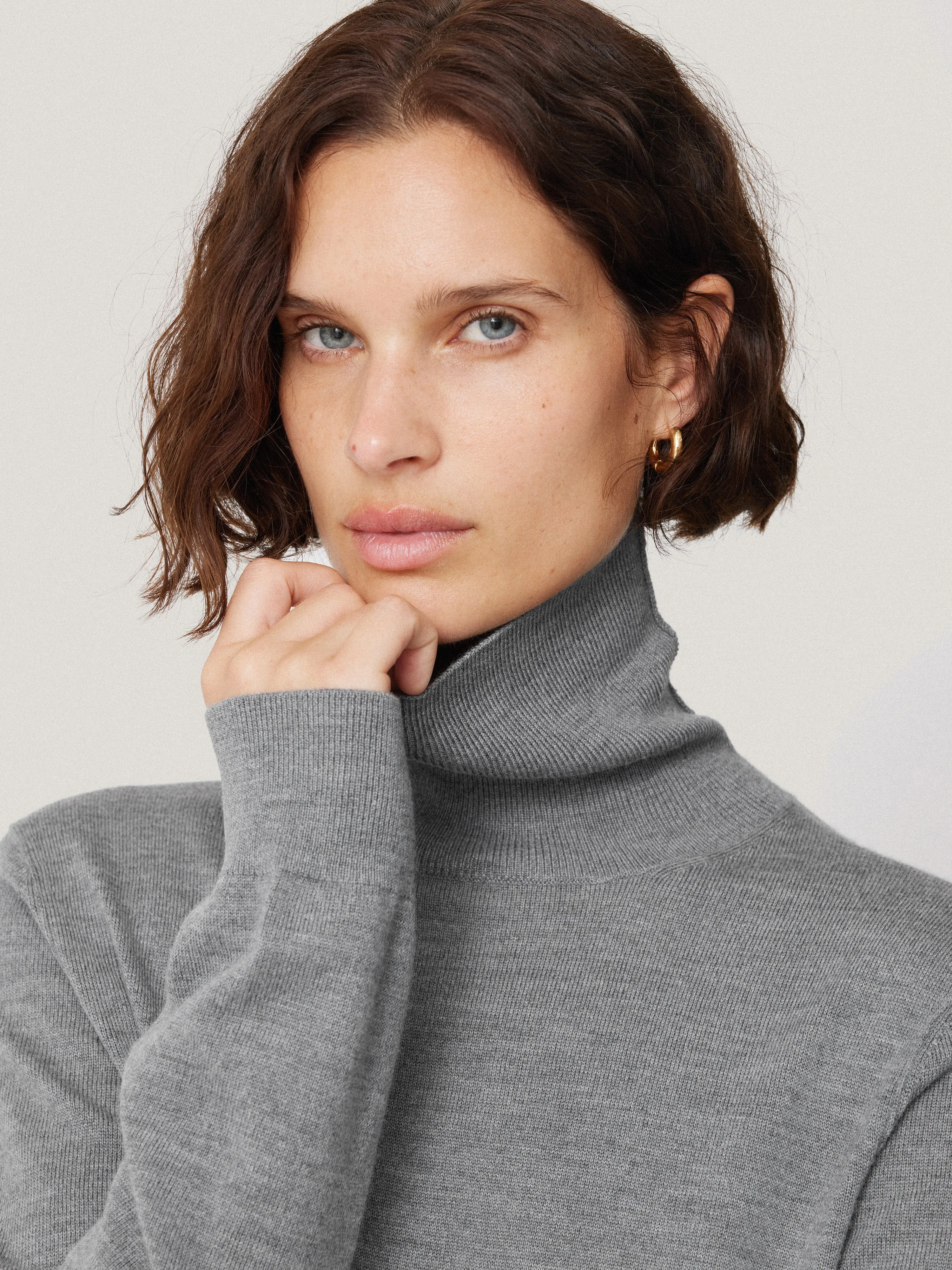 Lightweight Merino Polo | Grey sold by Jigsaw product image thumbnail 2