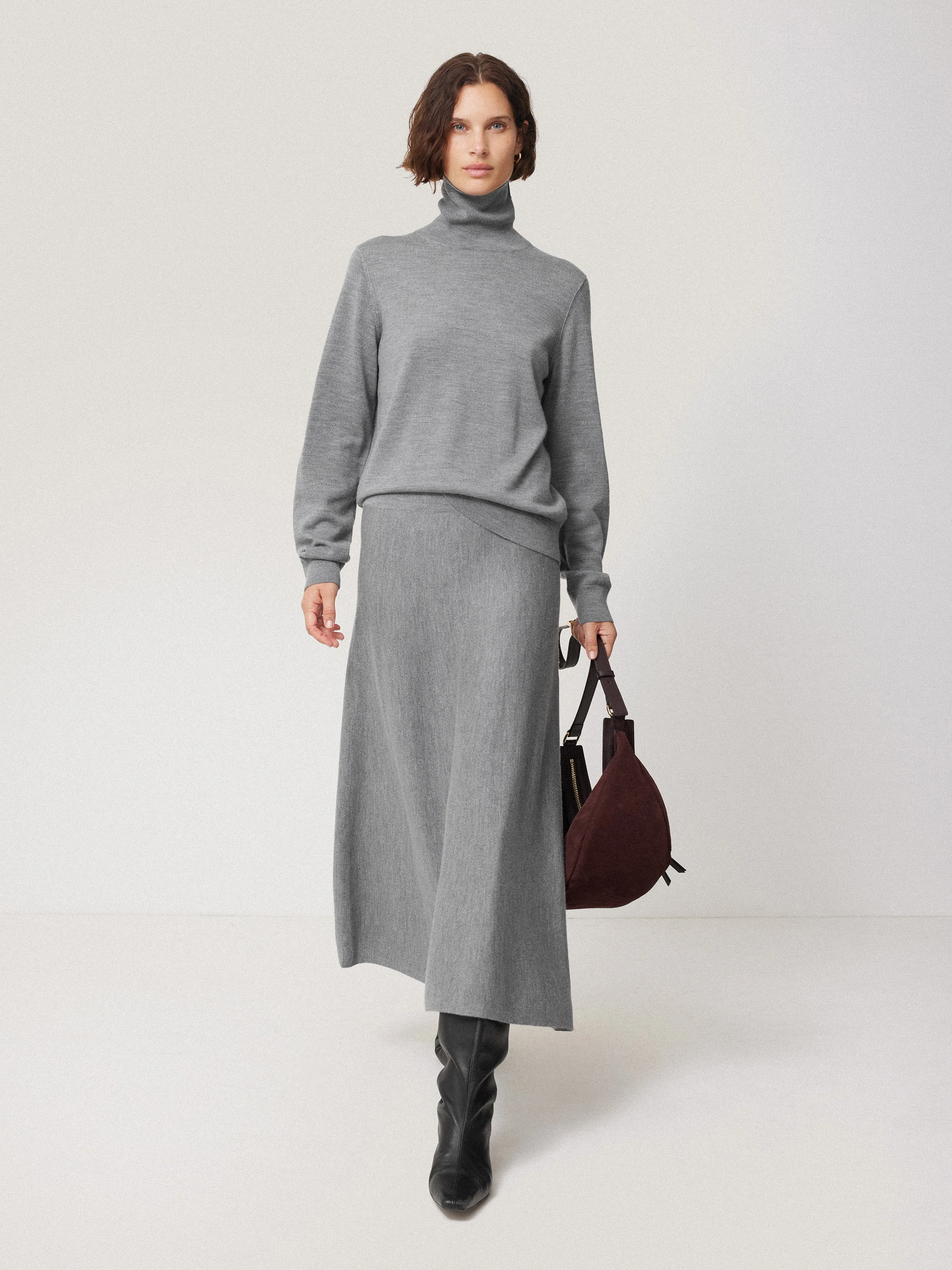 Lightweight Merino Polo | Grey sold by Jigsaw product image thumbnail 3