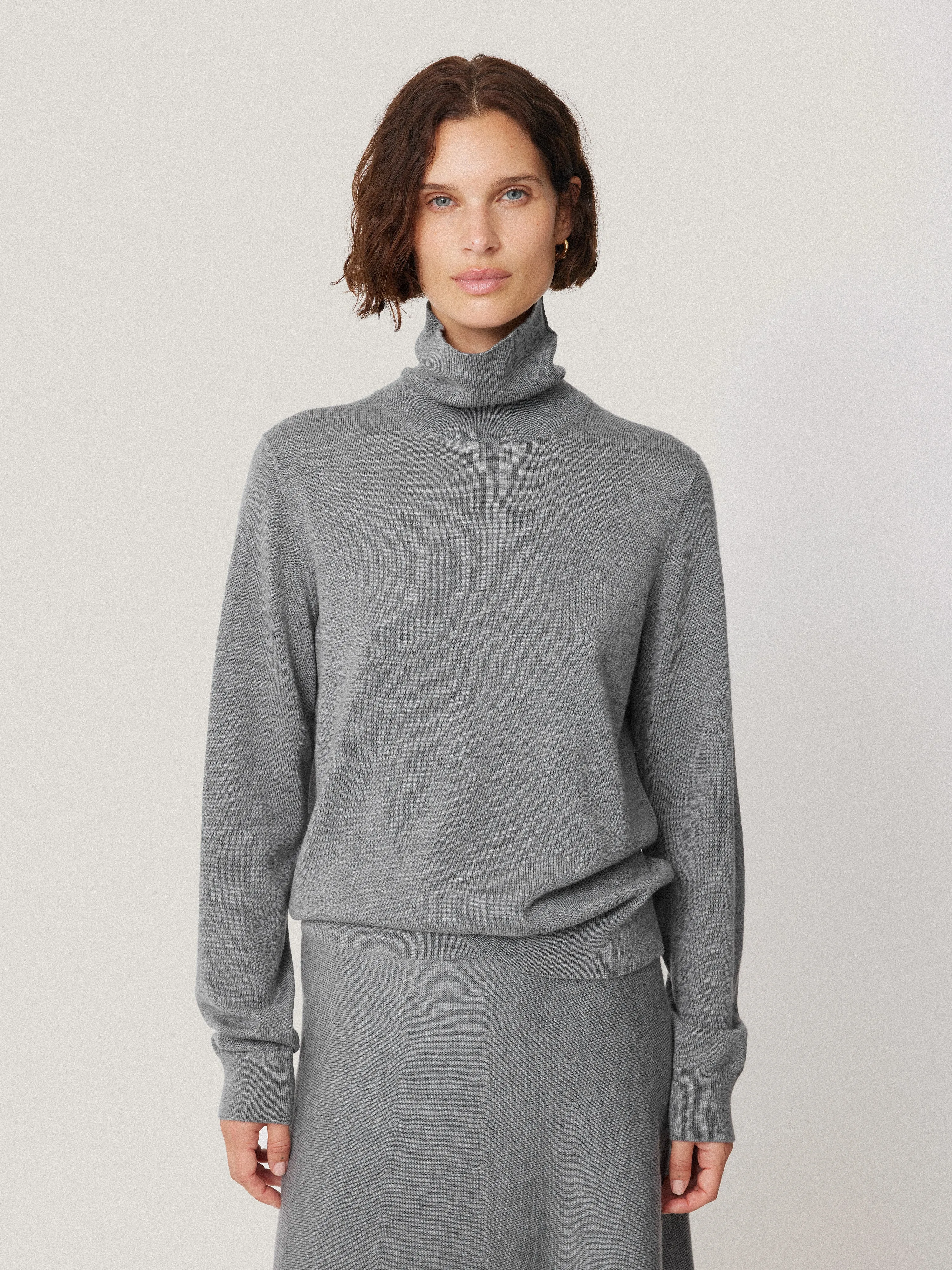 Lightweight Merino Polo | Grey sold by Jigsaw