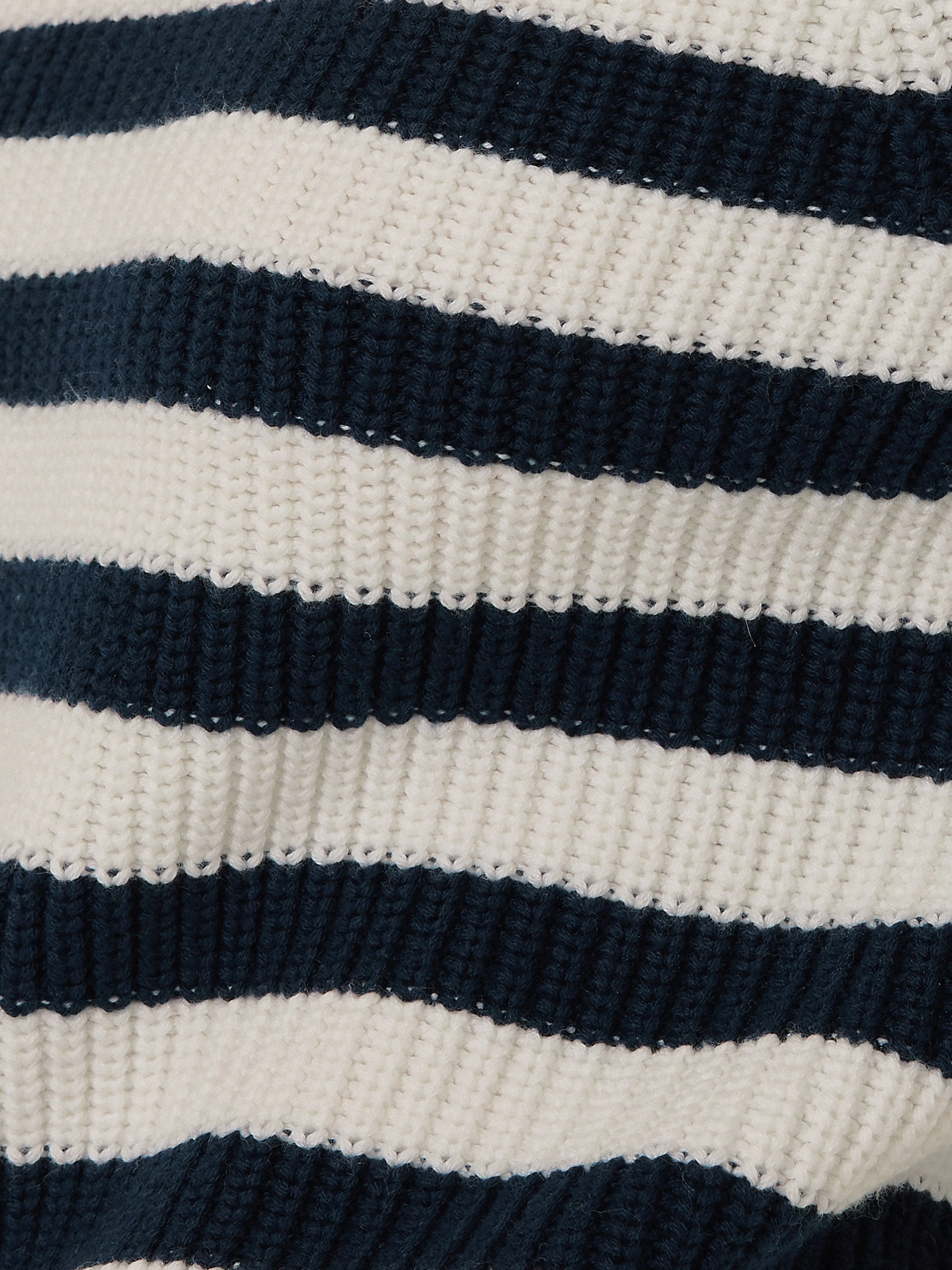 Cotton Blend Stripe Jumper | Navy sold by Jigsaw product image thumbnail 4