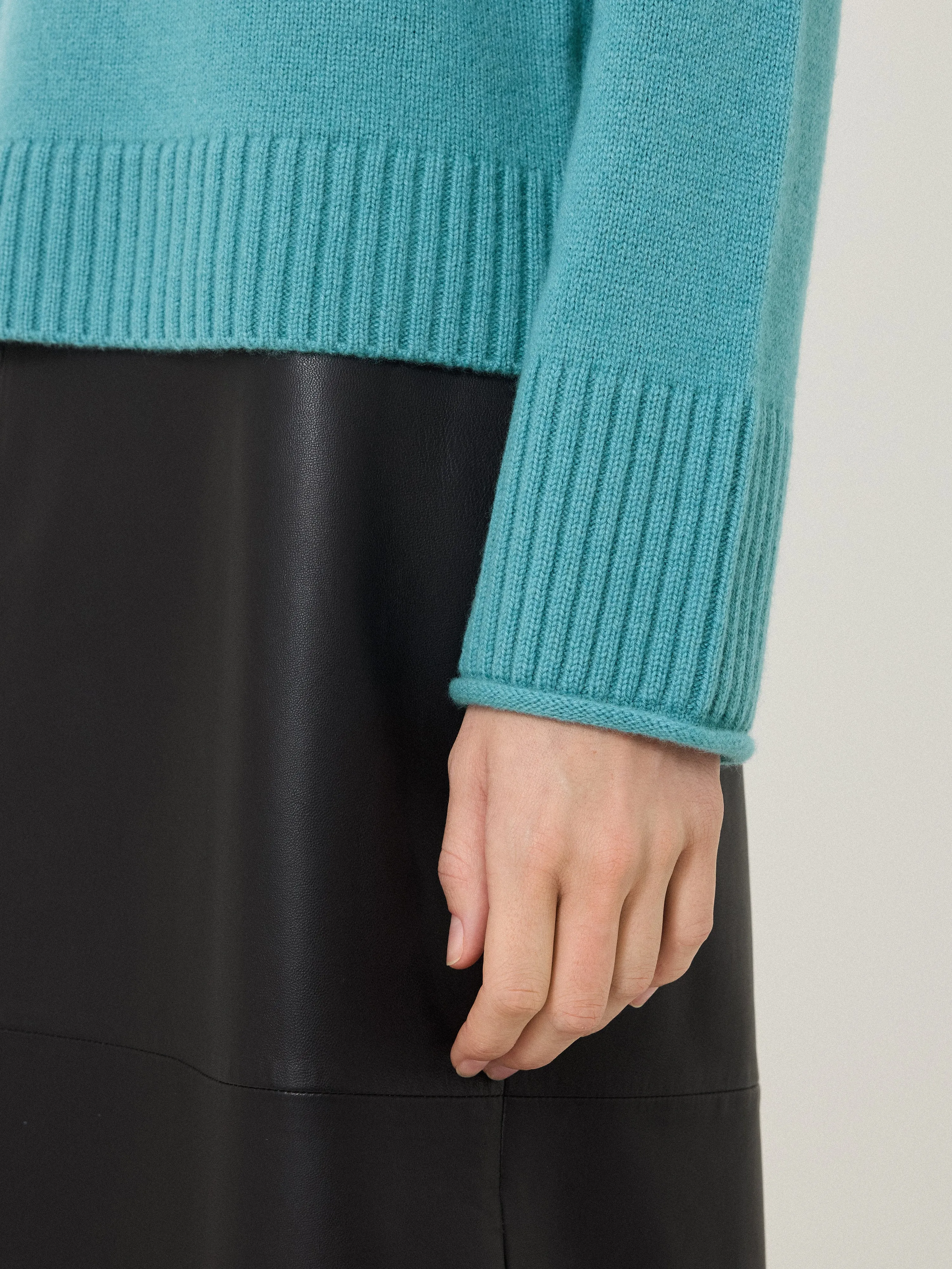 Compact Wool Cashmere Blend Jumper | Powder Blue sold by Jigsaw product image thumbnail 4