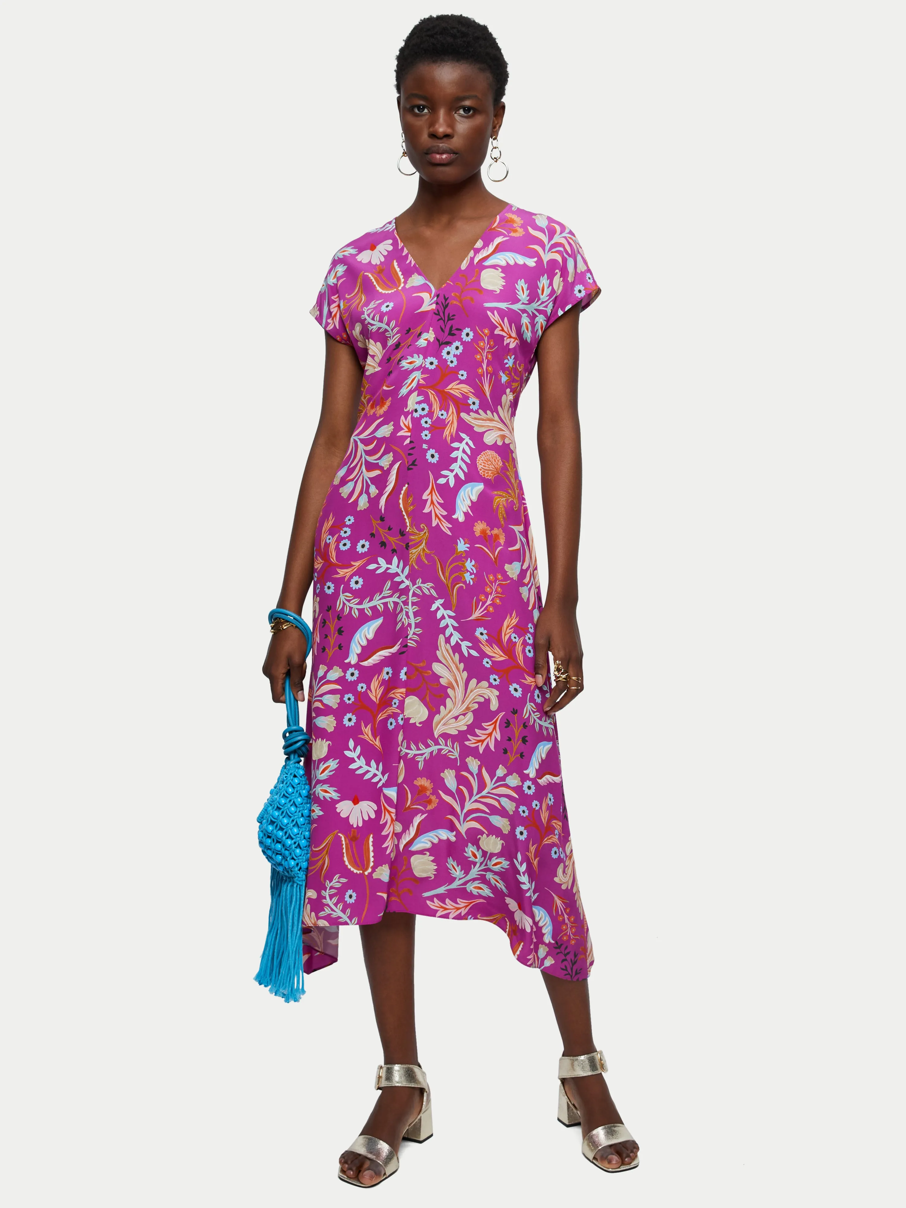 Sunkissed Floral Midi Dress | Pink sold by Jigsaw product image thumbnail 4