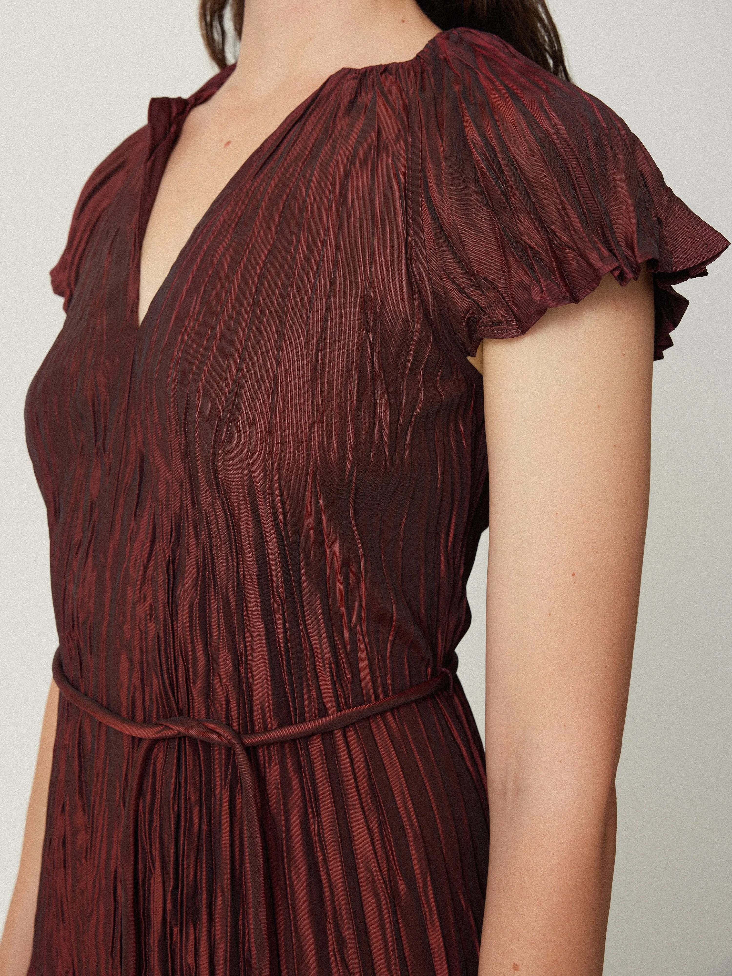 Plisse Belted Dress | Red sold by Jigsaw product image thumbnail 3