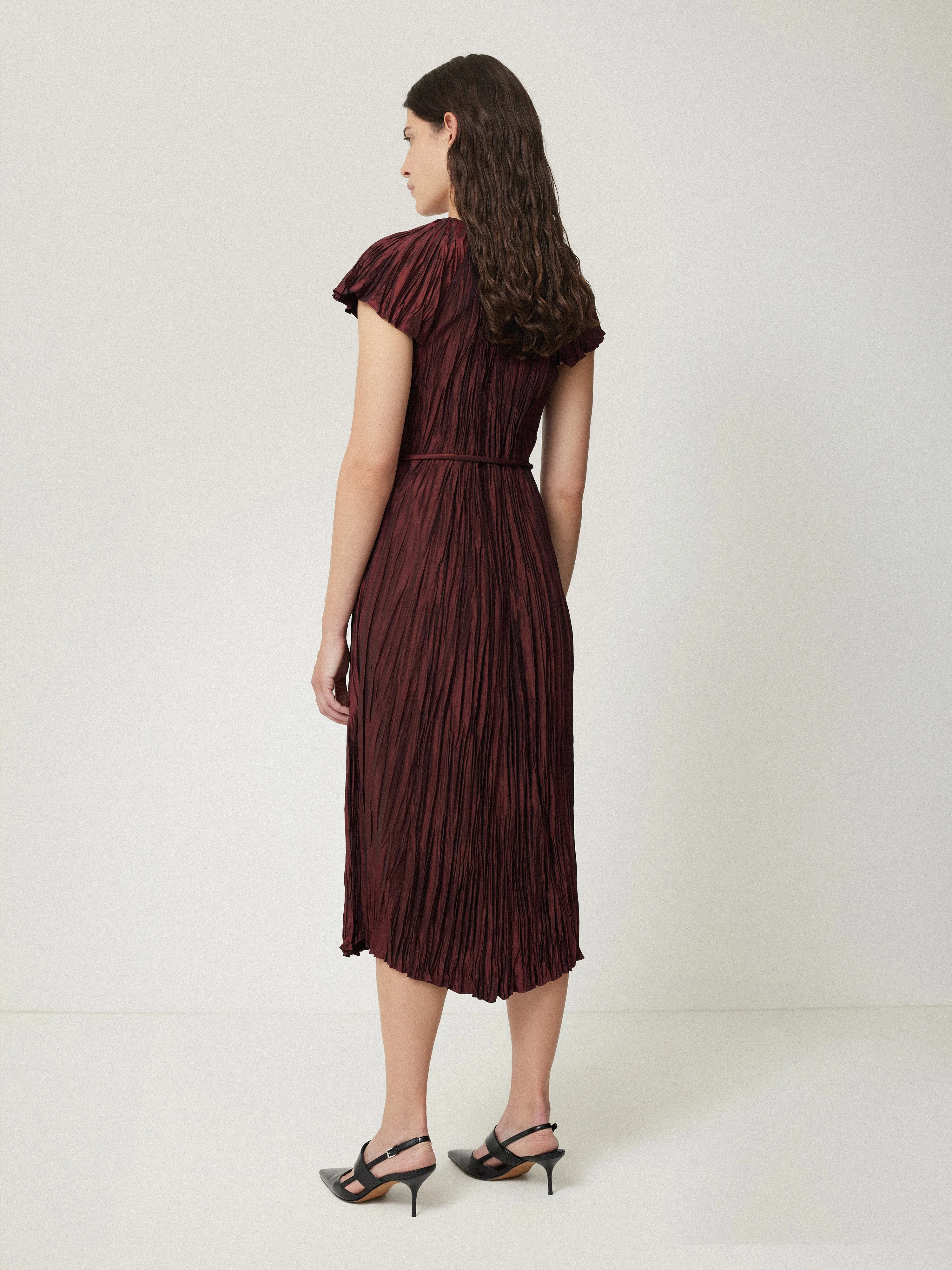 Plisse Belted Dress | Red sold by Jigsaw product image thumbnail 5