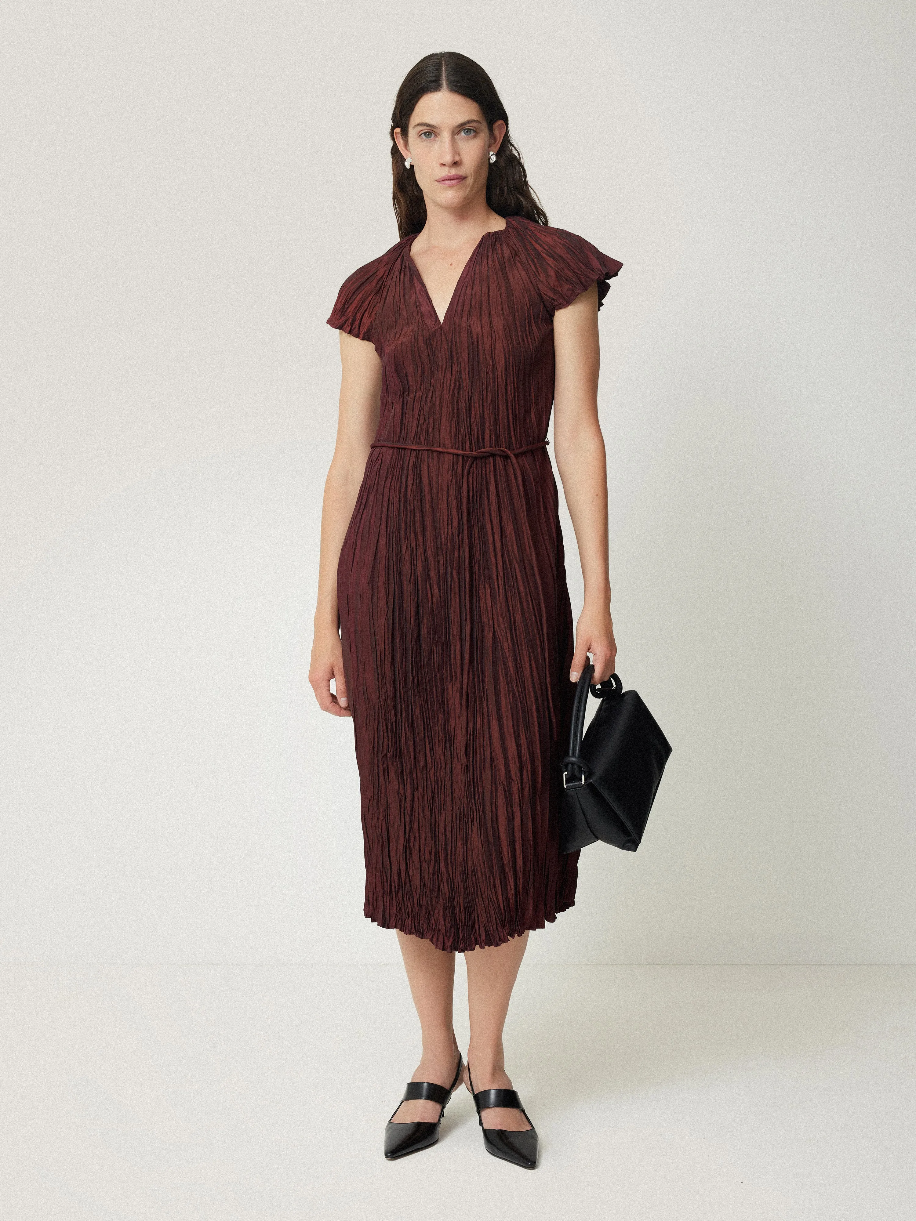 Plisse Belted Dress | Red sold by Jigsaw product image thumbnail 2