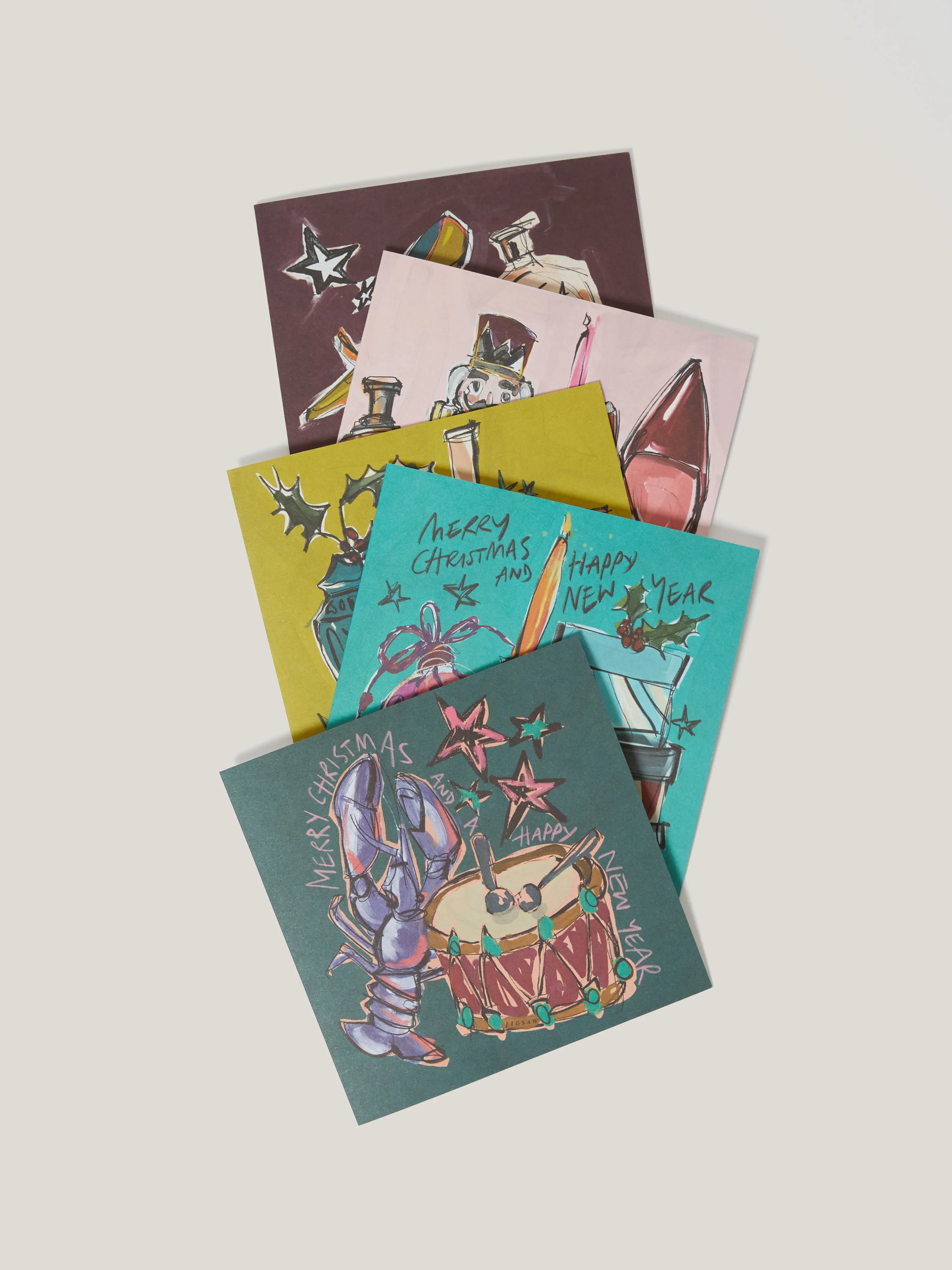 Festive Illustrated Card Pack | Multi sold by Jigsaw product image thumbnail 2